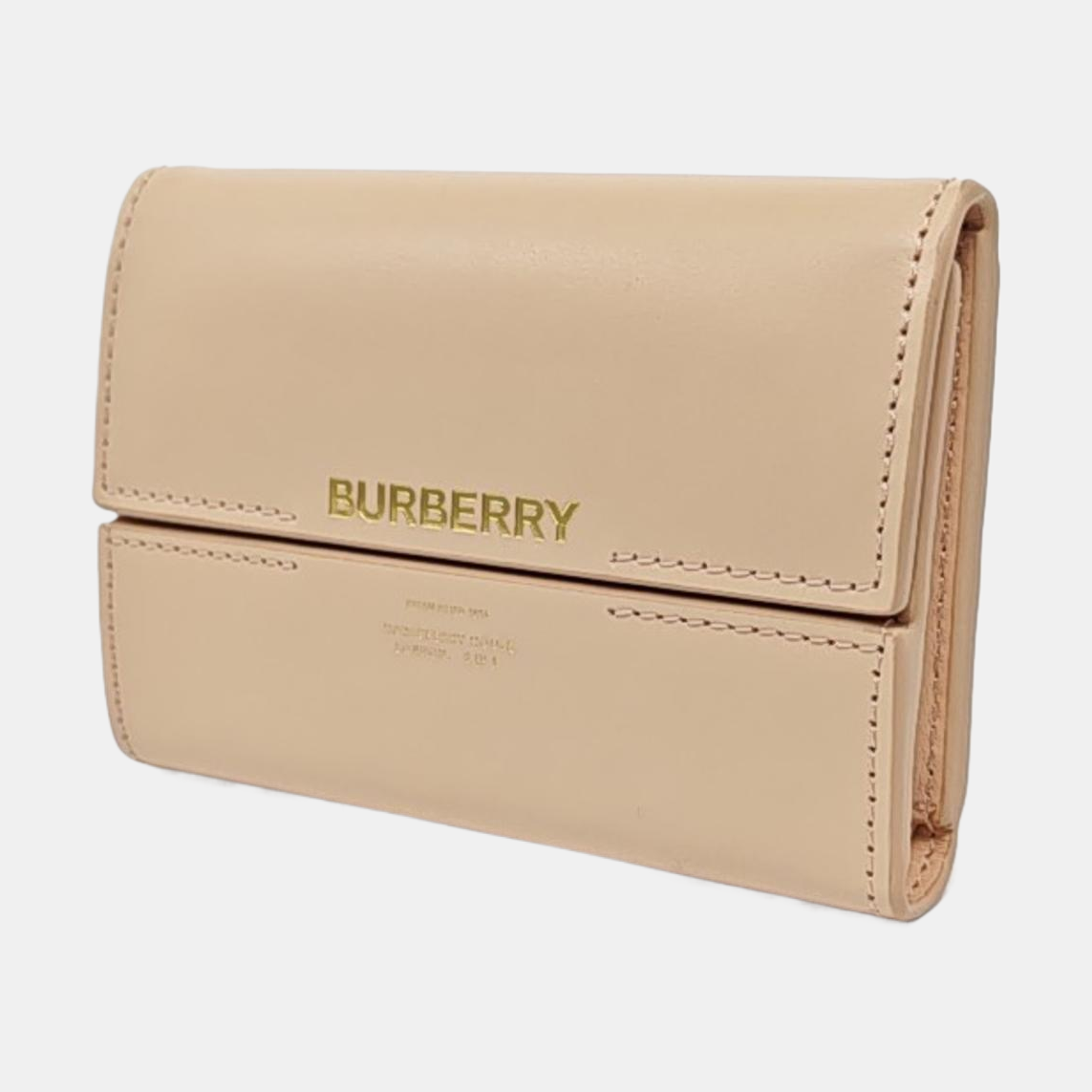 BURBERRY Khaki Cowhide Printed Card Case-(SKU)-958700772