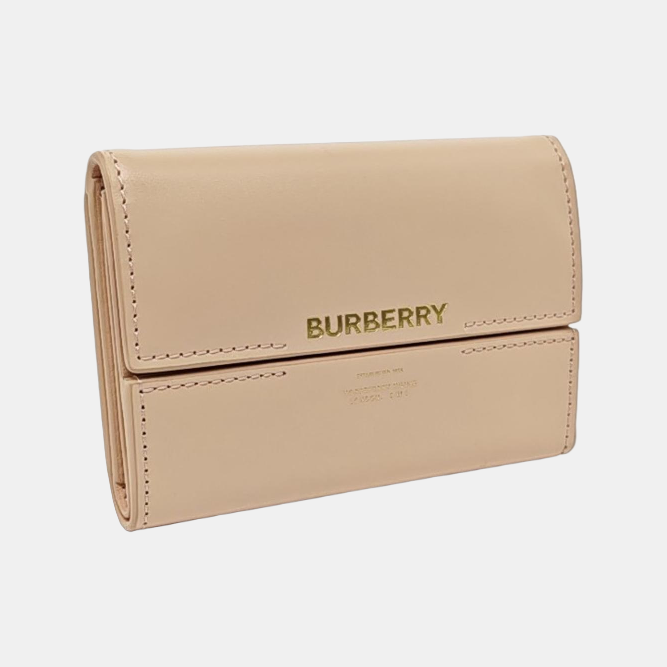 BURBERRY Khaki Cowhide Printed Card Case-(SKU)-958700772