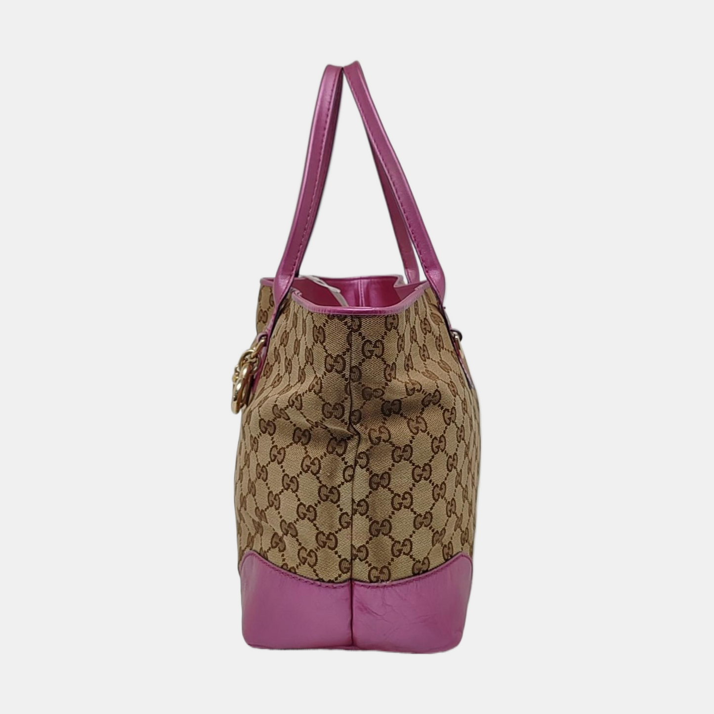 GUCCI Full Moon Brown Canvas Monogram Handbag Single Shoulder Bag Golden hardware-(SKU)-958683691
