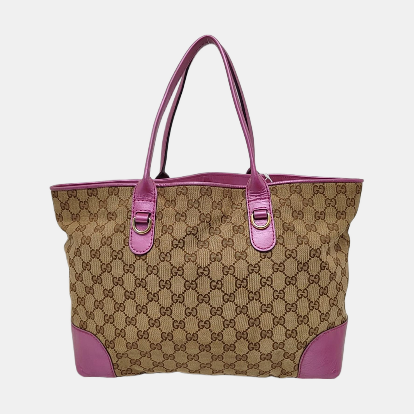 GUCCI Full Moon Brown Canvas Monogram Handbag Single Shoulder Bag Golden hardware-(SKU)-958683691