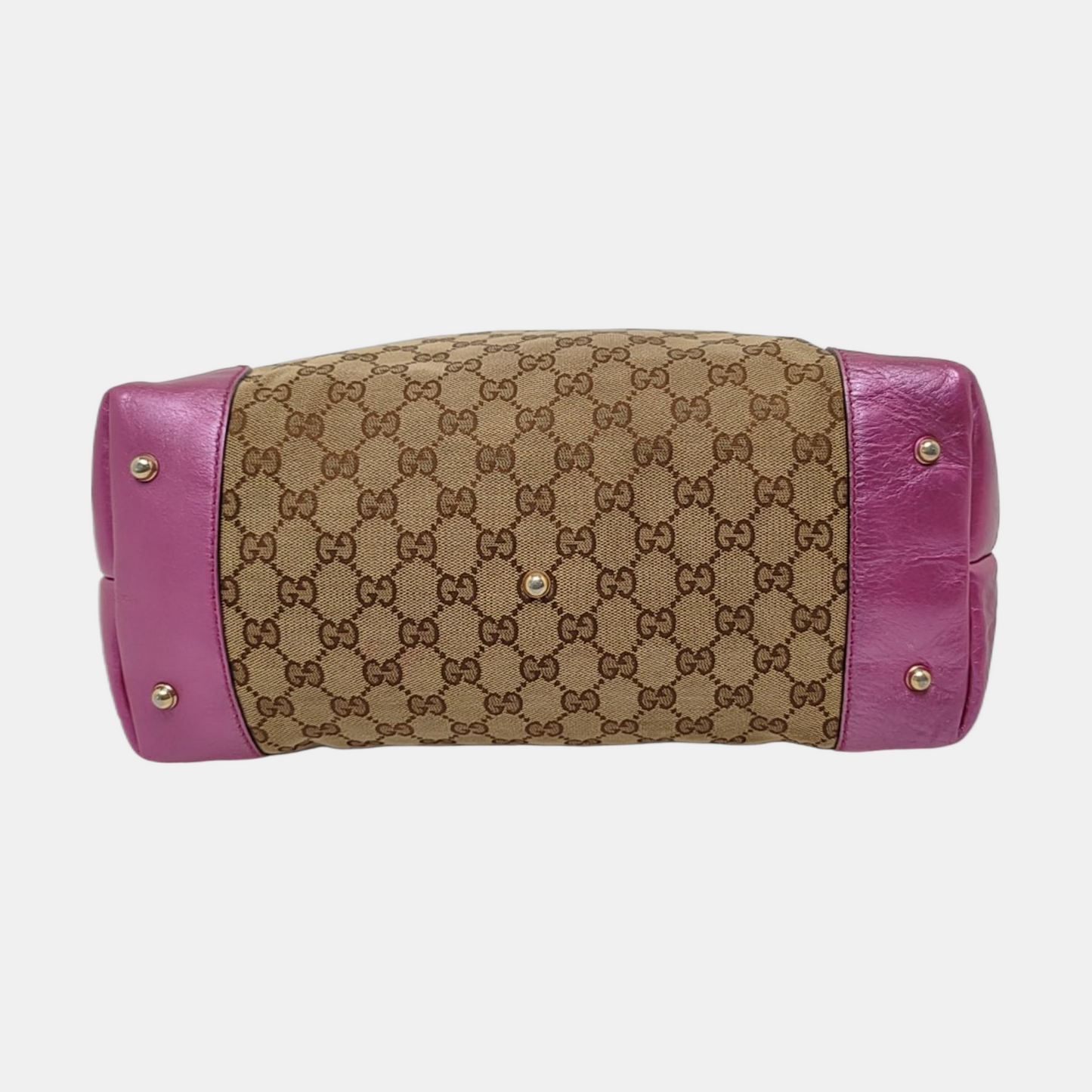 GUCCI Full Moon Brown Canvas Monogram Handbag Single Shoulder Bag Golden hardware-(SKU)-958683691