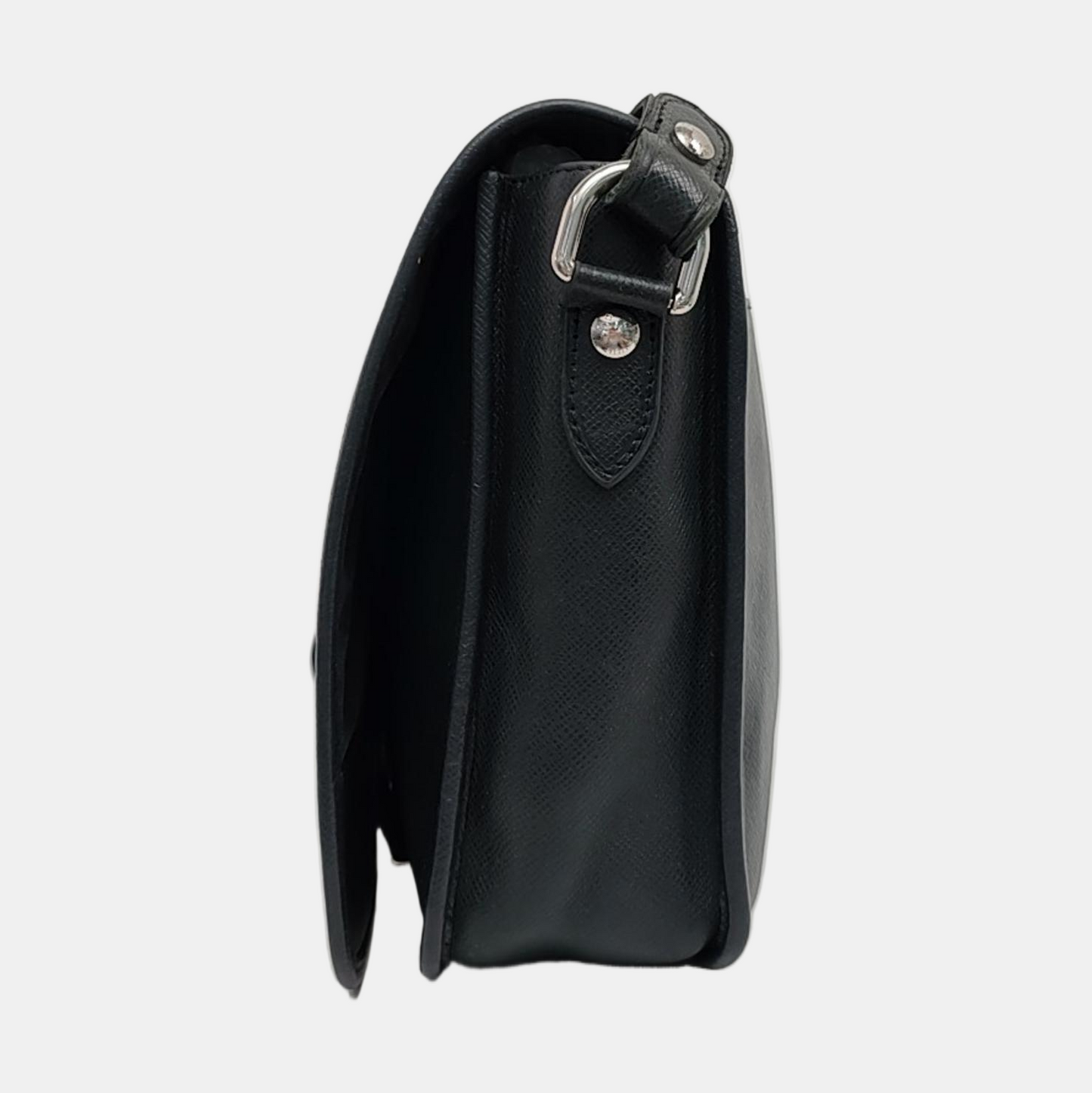 LOUIS VUITTON ANDREI Black Cowhide Single Shoulder Bag Crossbody Bag Silver Hardware-(SKU)-958721089