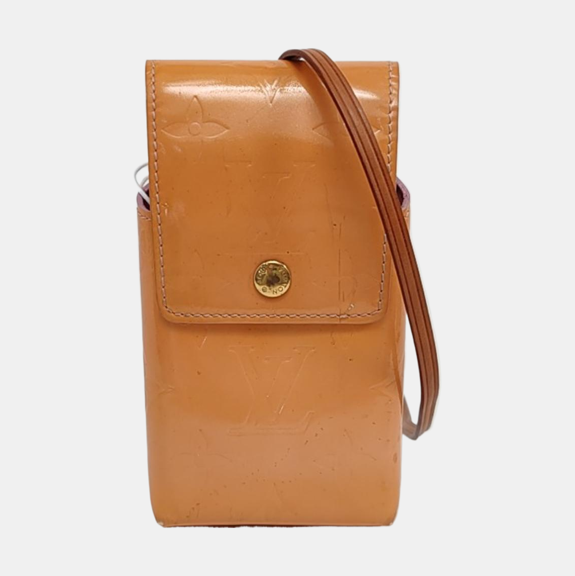 LOUIS VUITTON 黄色漆皮压纹Shoulder Bag腰包/胸包斜挎包 Golden hardware Vintage model Removable shoulder strap-(SKU)-958911124