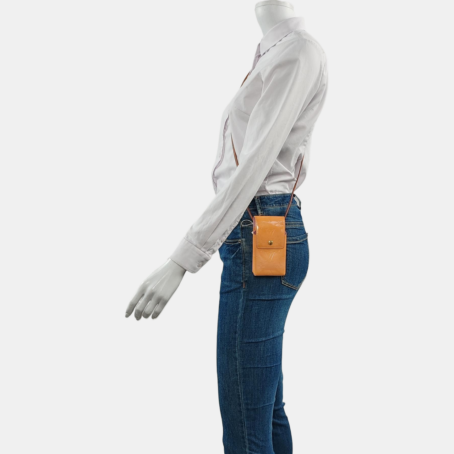 LOUIS VUITTON 黄色漆皮压纹Shoulder Bag腰包/胸包斜挎包 Golden hardware Vintage model Removable shoulder strap-(SKU)-958911124