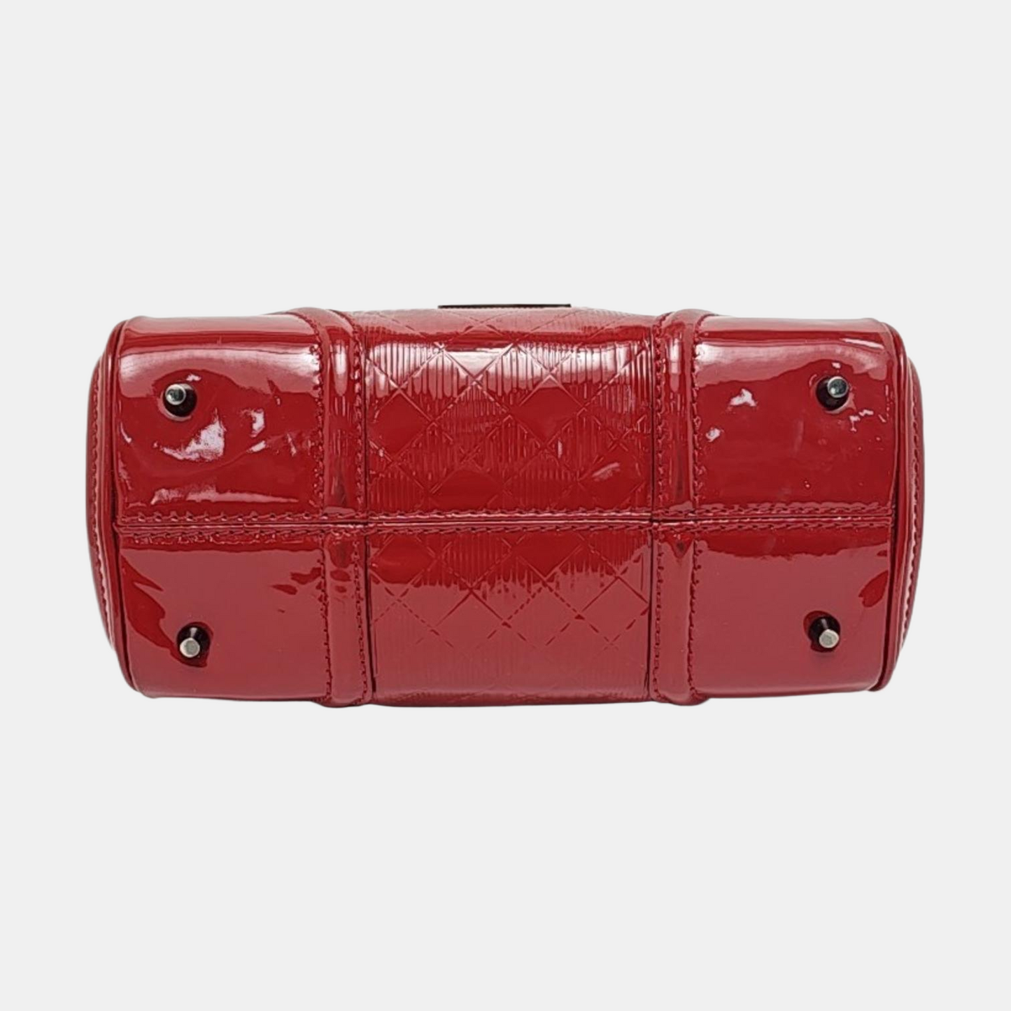 BURBERRY Gladstone Red patent leather textured crossbody bag, handbag Black hardware Removable shoulder strap-(SKU)-958747174