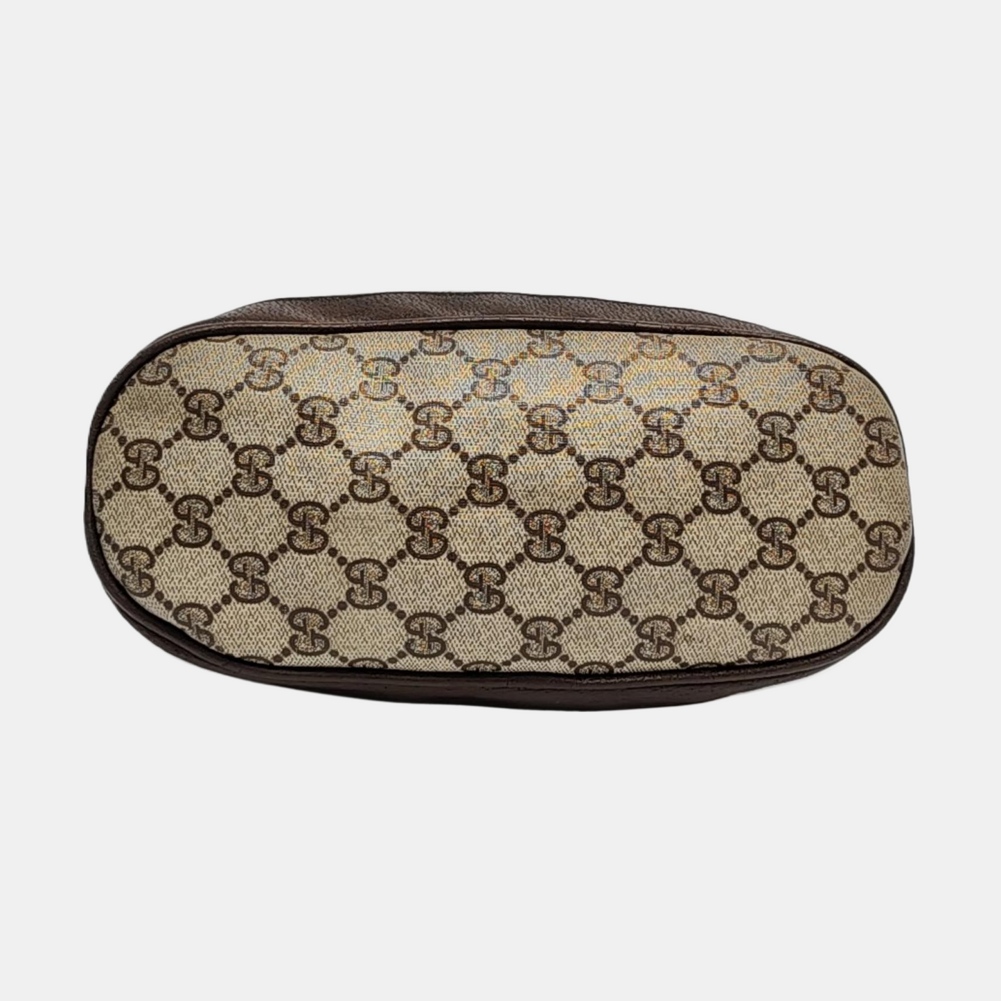 GUCCI Bucket bag Khaki Coated Canvas Monogrammed Single Shoulder Bag Golden Silver Hardware-(SKU)-958759769