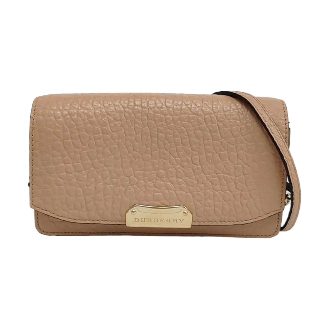 BURBERRY Langley Khaki cowhide single shoulder bag crossbody bag handbag Golden hardware Removable shoulder strap-(SKU)-958841822