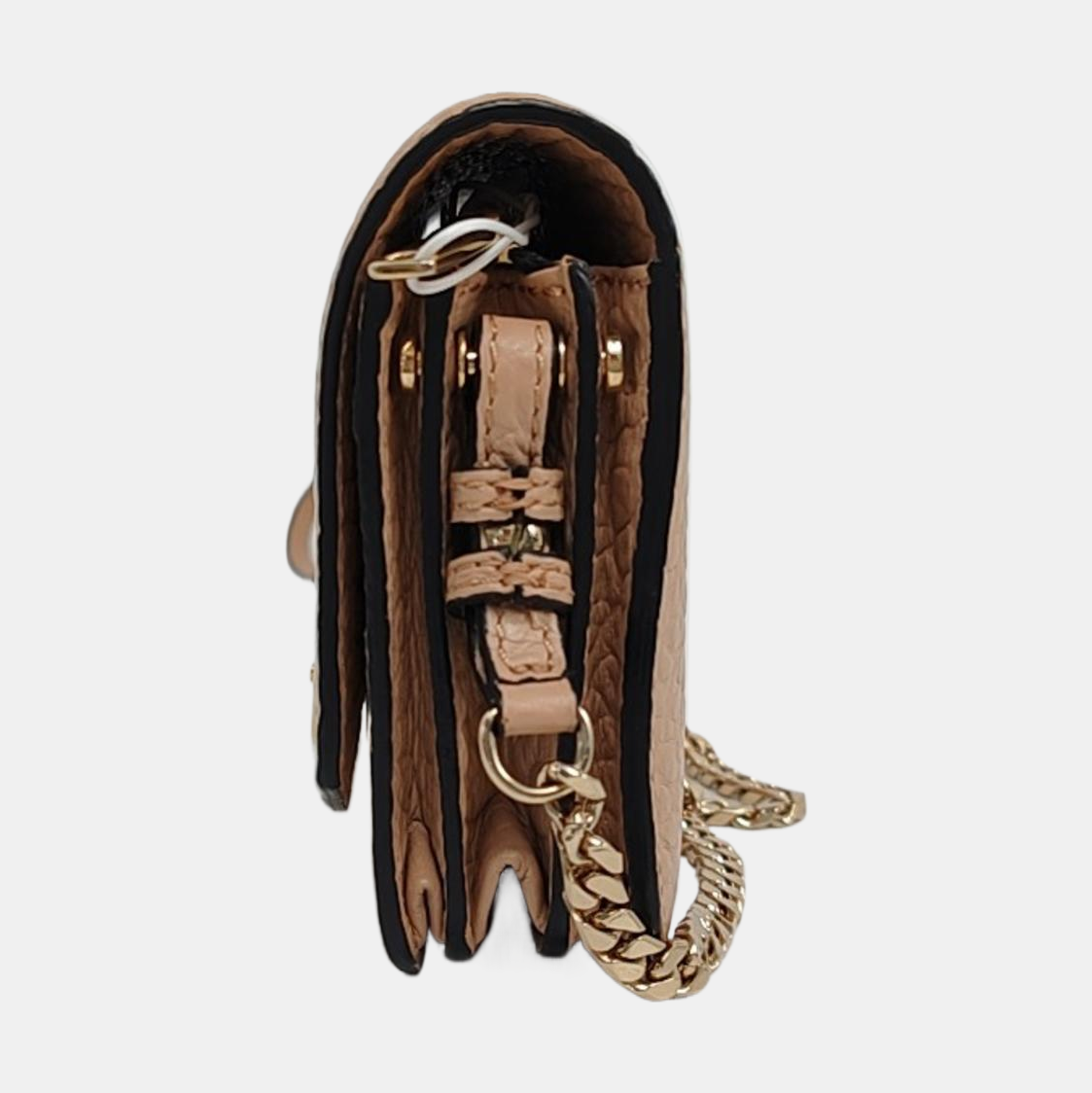 BURBERRY Langley Khaki cowhide single shoulder bag crossbody bag handbag Golden hardware Removable shoulder strap-(SKU)-958841822