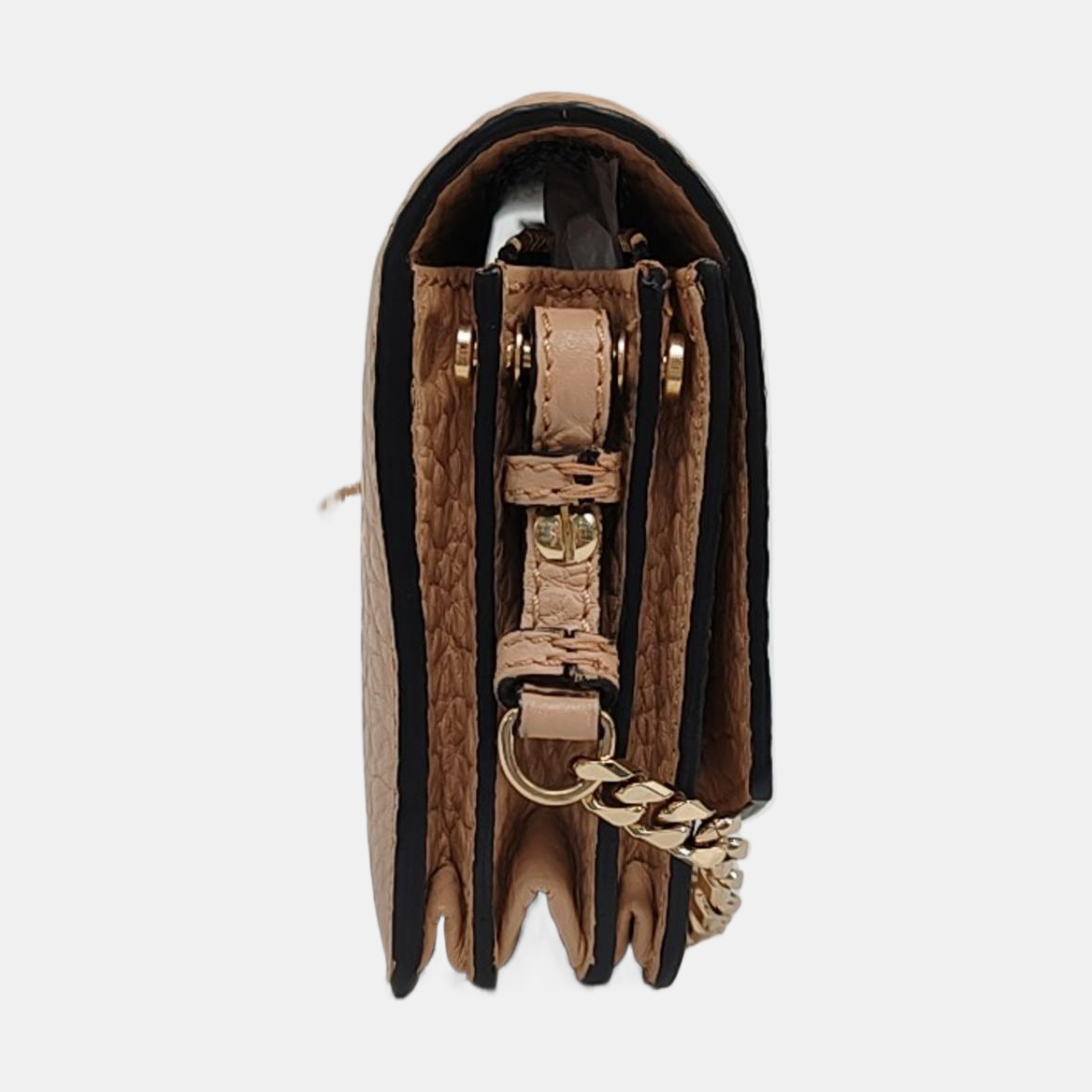 BURBERRY Langley Khaki cowhide single shoulder bag crossbody bag handbag Golden hardware Removable shoulder strap-(SKU)-958841822