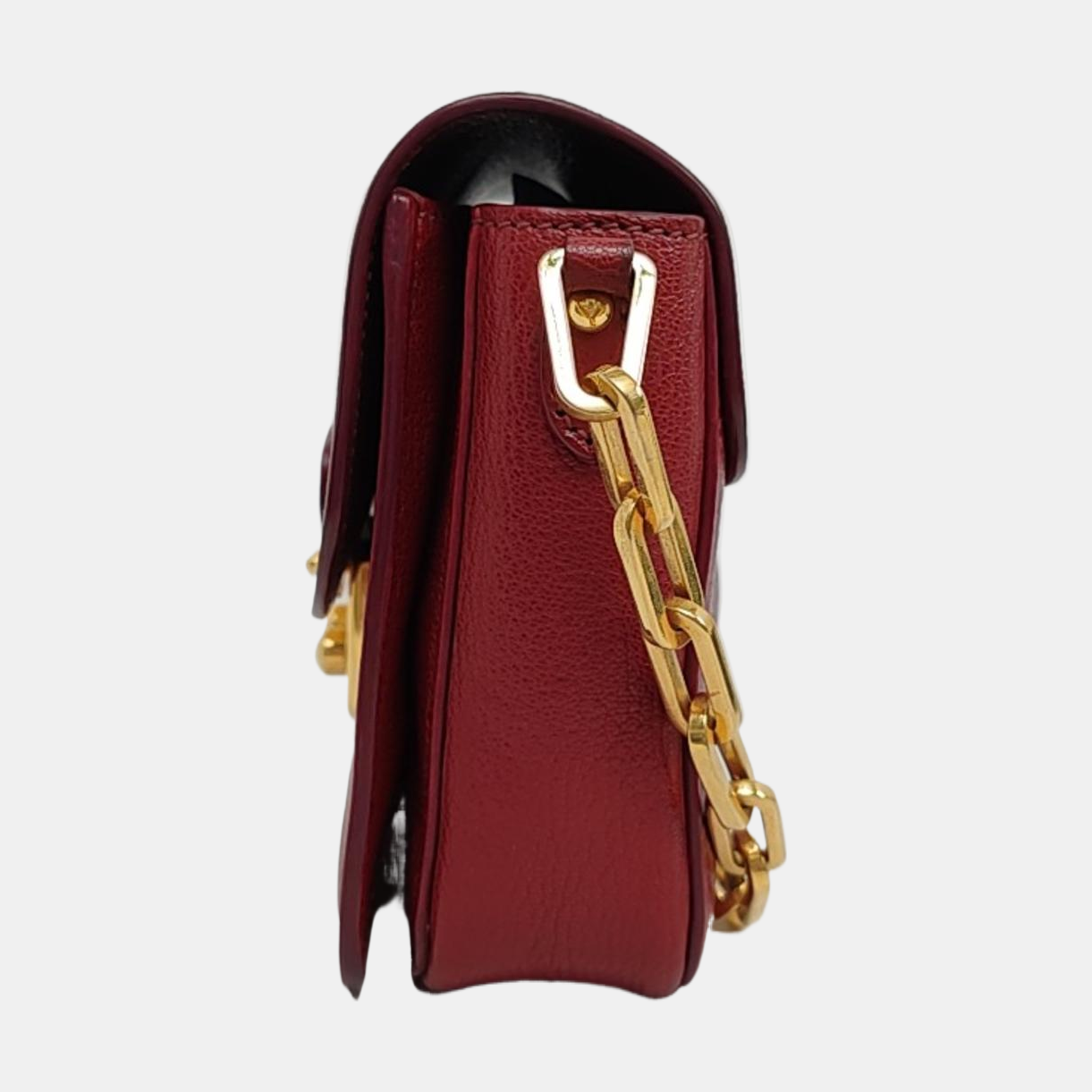 Miu Miu Red cowhide shoulder bag crossbody bag Golden hardware-(SKU)-959044533