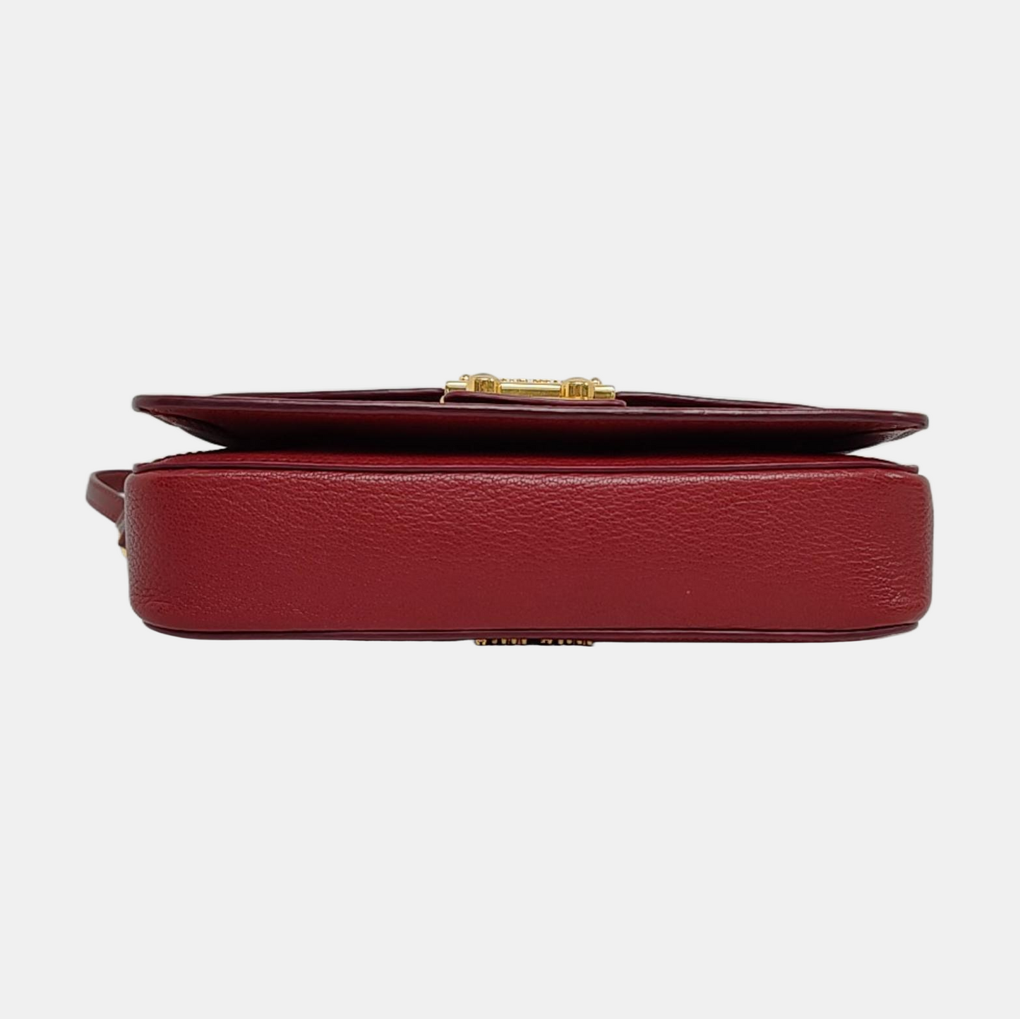 Miu Miu Red cowhide shoulder bag crossbody bag Golden hardware-(SKU)-959044533