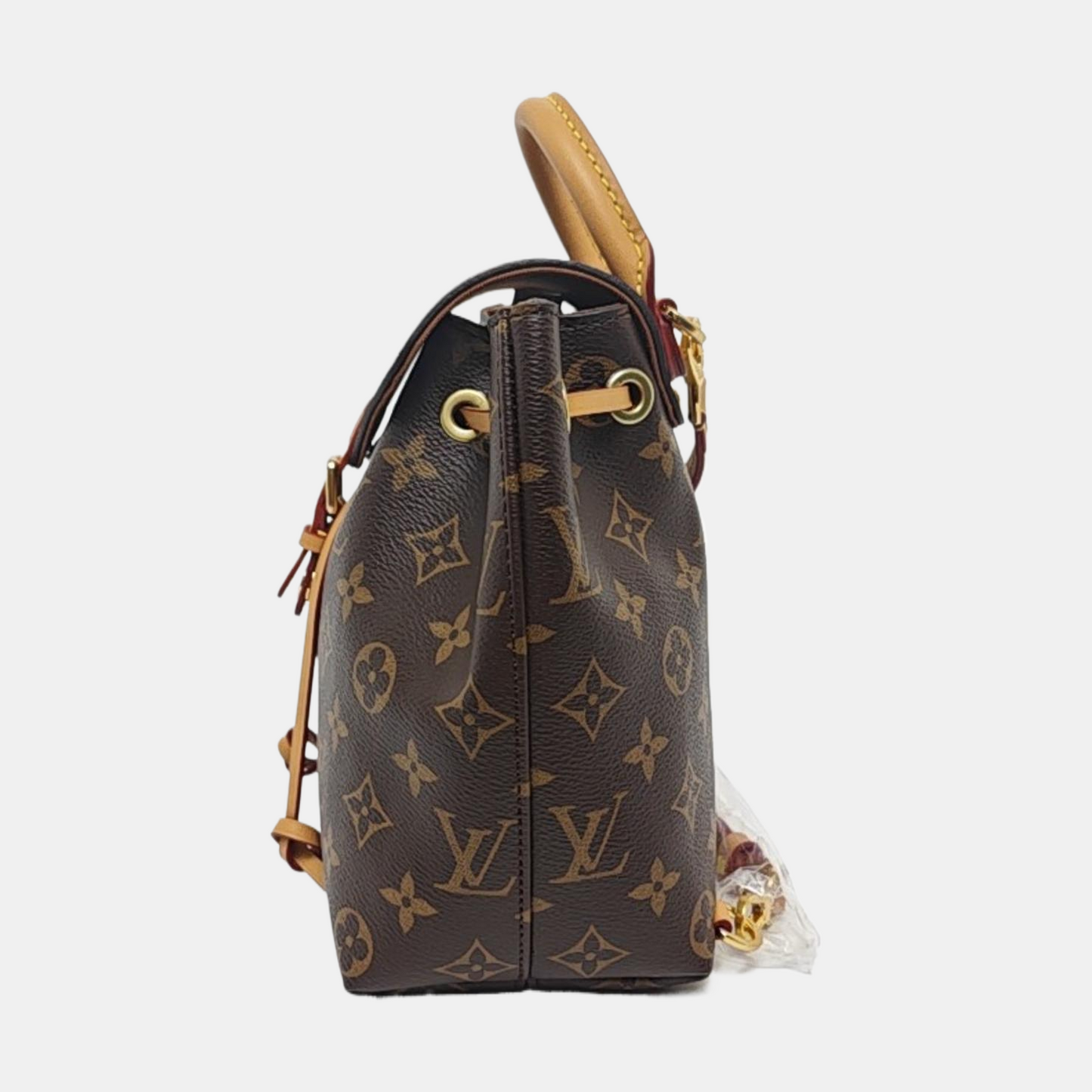LOUIS VUITTON MONTSOURIS BB Brown Coated Canvas Monogram Backpack Golden Hardware 2 Removable Straps-(SKU)-959106481
