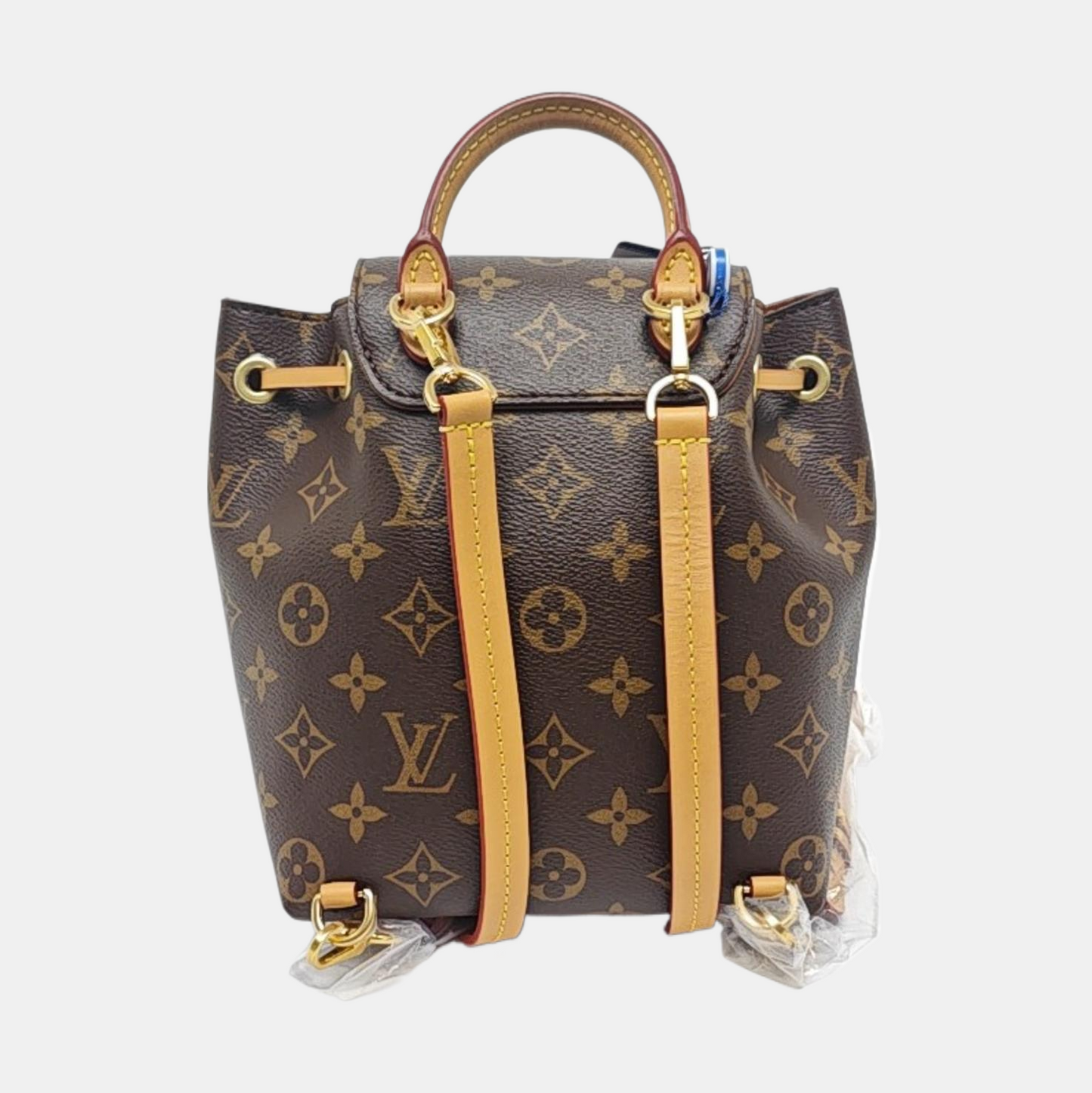 LOUIS VUITTON MONTSOURIS BB Brown Coated Canvas Monogram Backpack Golden Hardware 2 Removable Straps-(SKU)-959106481
