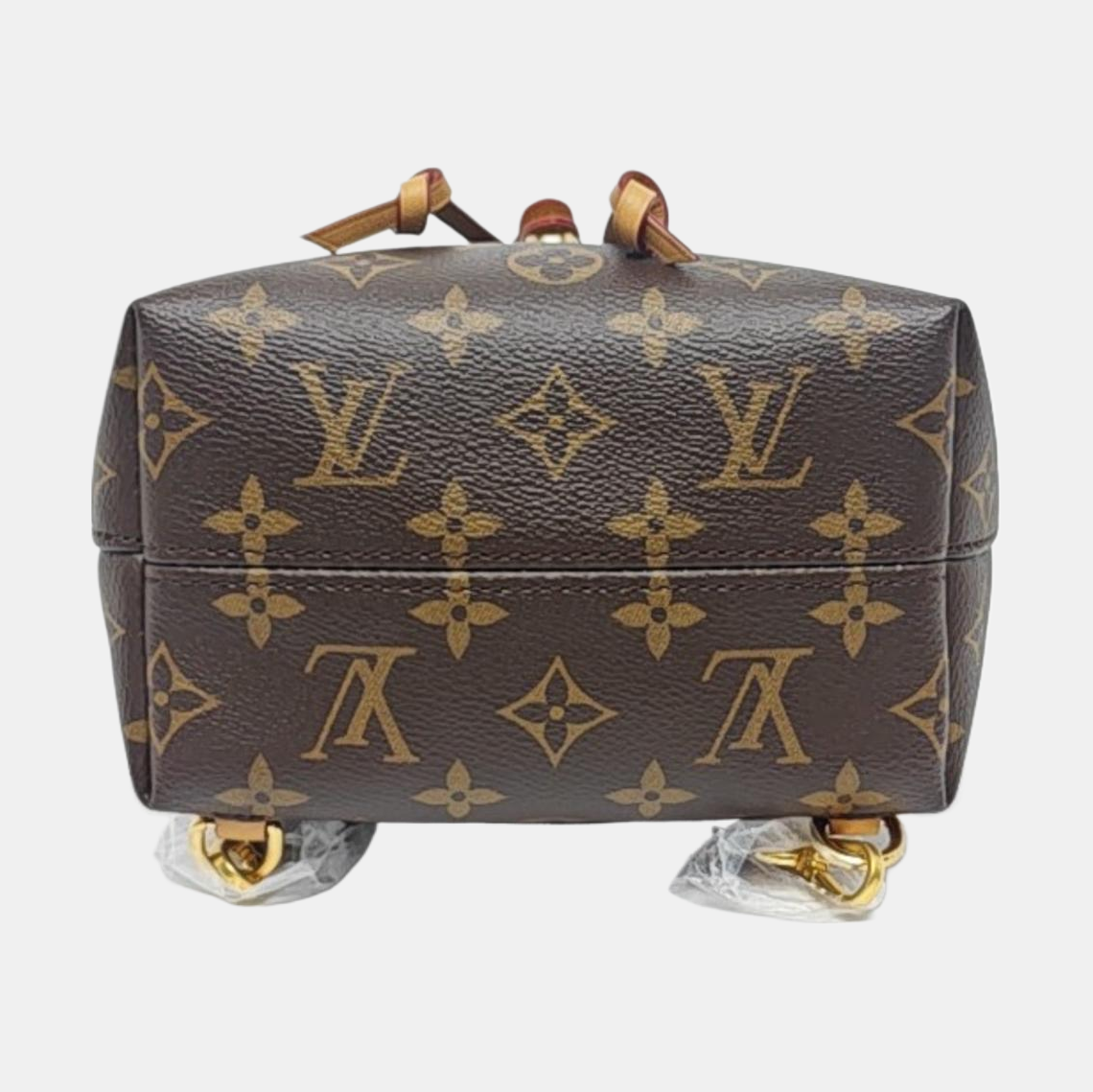 LOUIS VUITTON MONTSOURIS BB Brown Coated Canvas Monogram Backpack Golden Hardware 2 Removable Straps-(SKU)-959106481