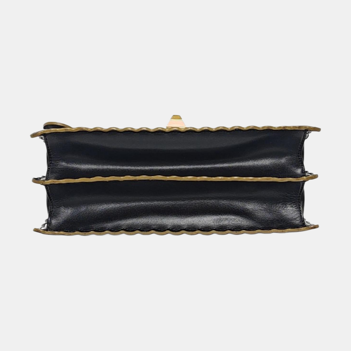 FENDI Kan I Medium size Black Cowhide Single Shoulder Bag Sling Bag Tote Golden hardware shoulder straps-(SKU)-959000092