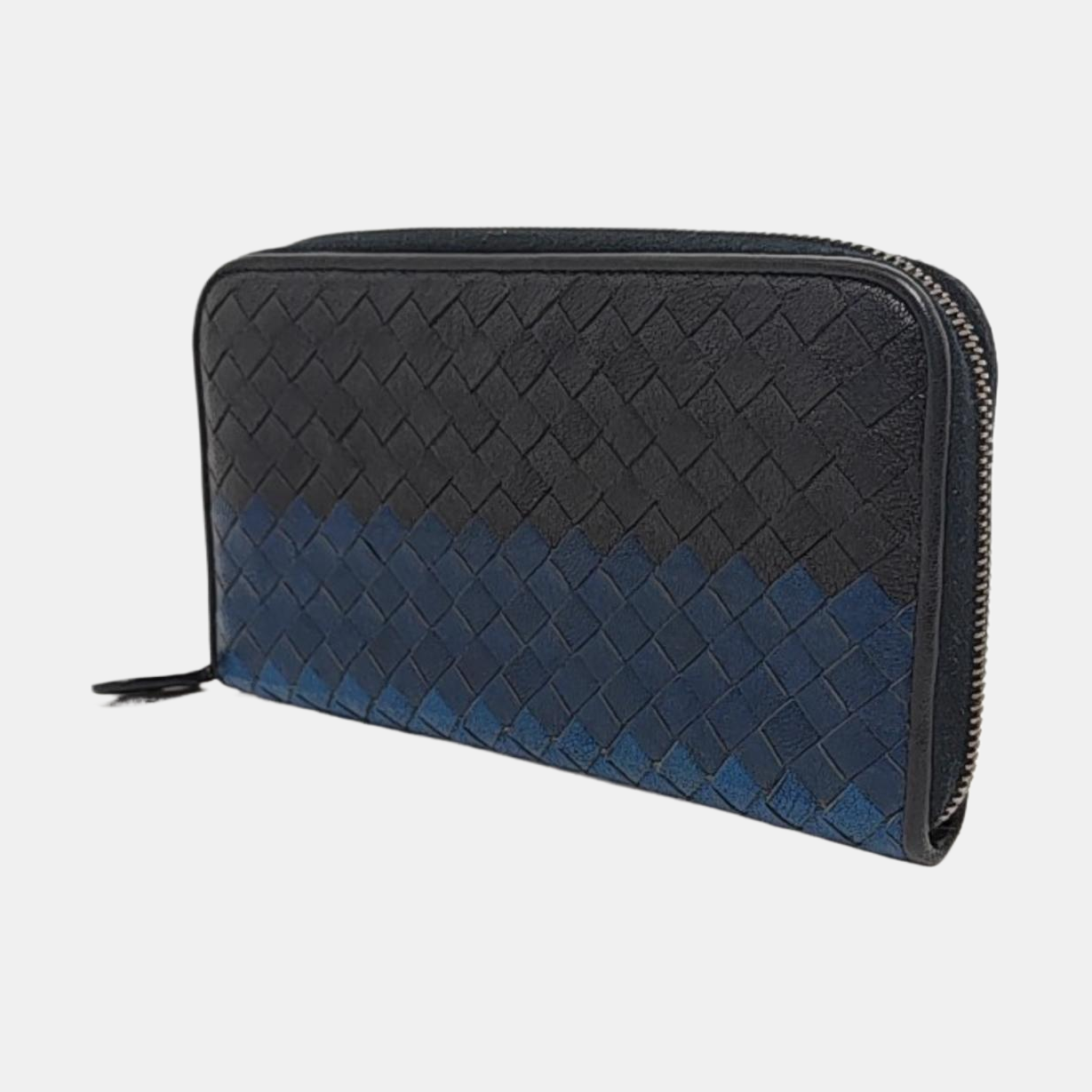 BOTTEGA VENETA Multicolor Calfskin Woven Wallet Black hardware-(SKU)-958932470