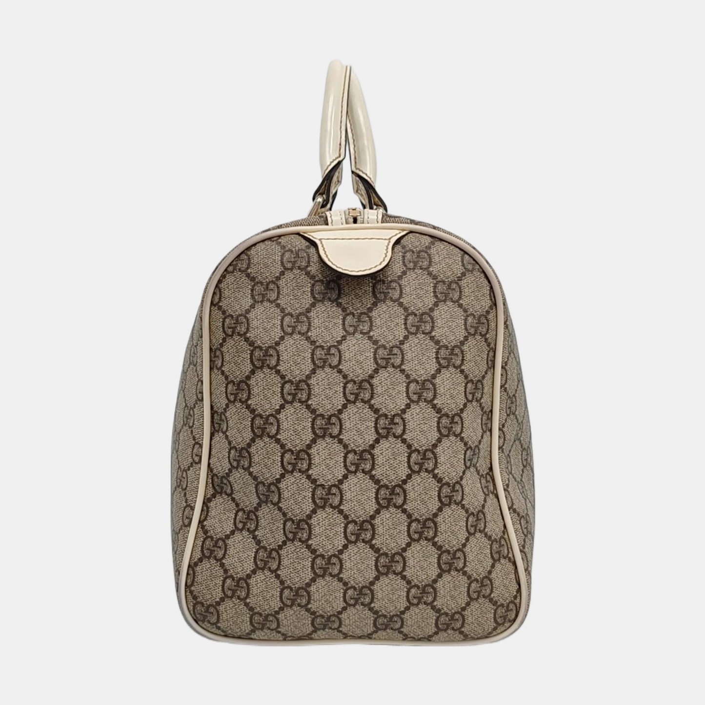 GUCCI Beige Coated Canvas Monogrammed Tote Bag Golden hardware-(SKU)-958959380