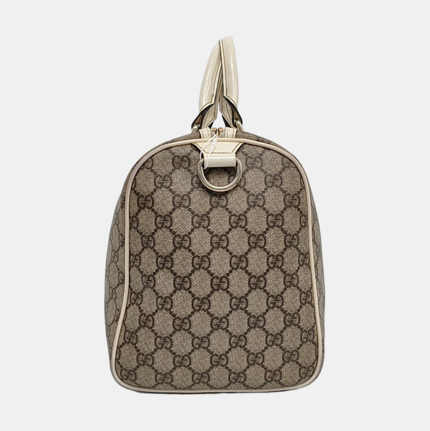 GUCCI Beige Coated Canvas Monogrammed Tote Bag Golden hardware-(SKU)-958959380