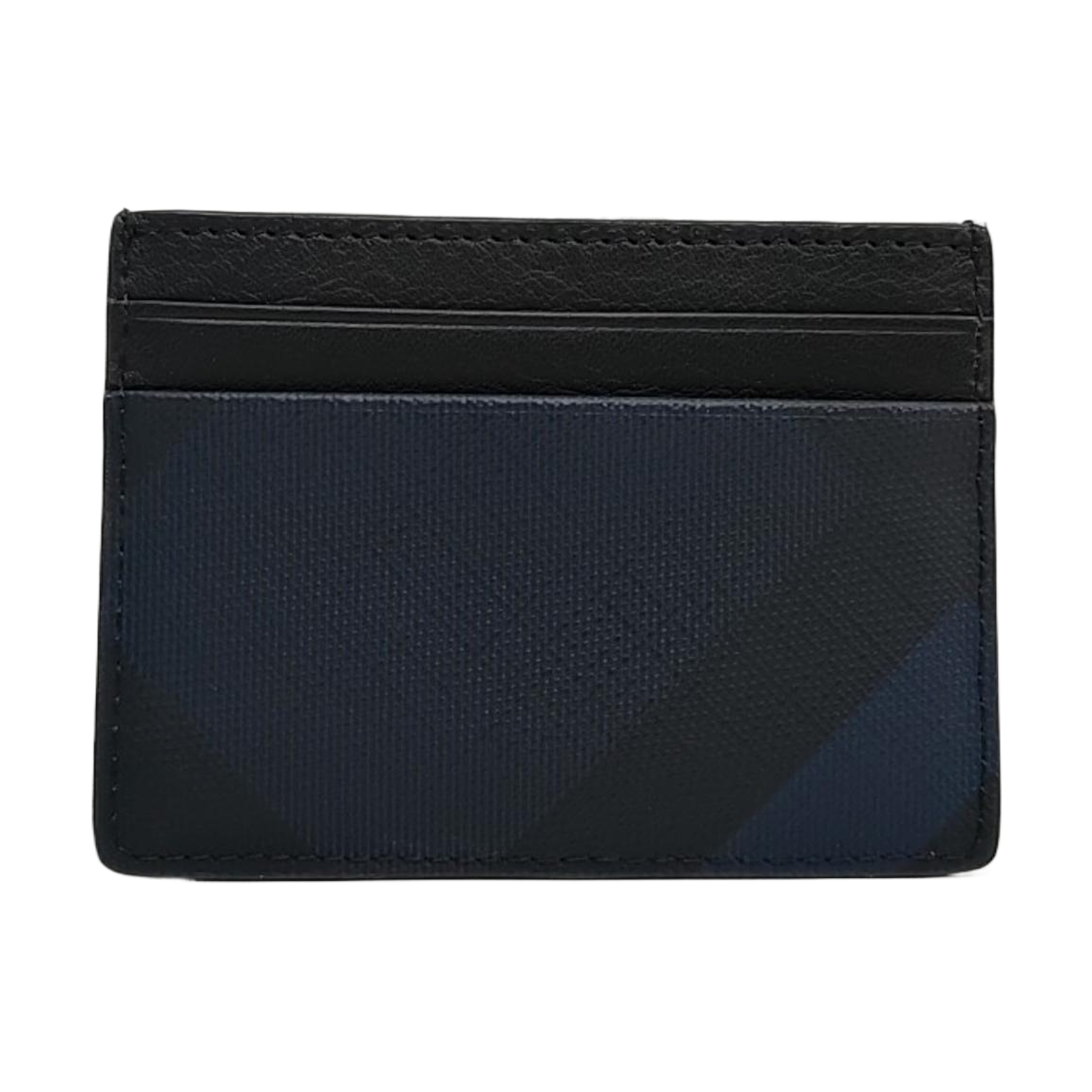 BURBERRY Blue Coated Canvas Card Case-(SKU)-959204507