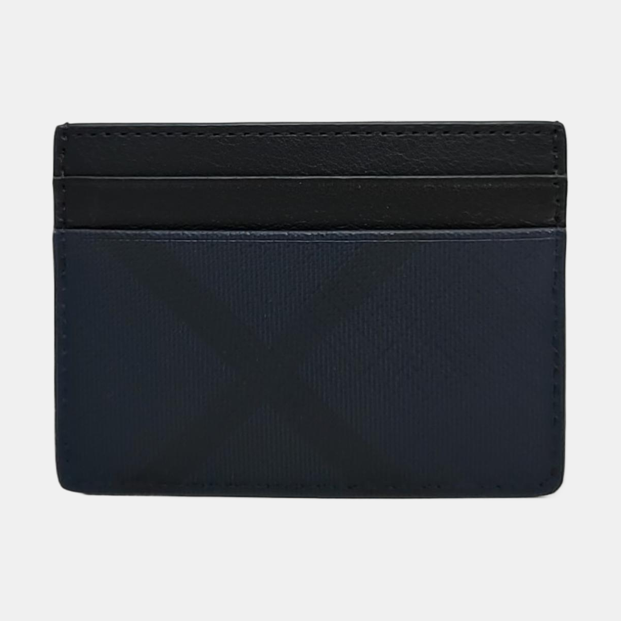 BURBERRY Blue Coated Canvas Card Case-(SKU)-959204507