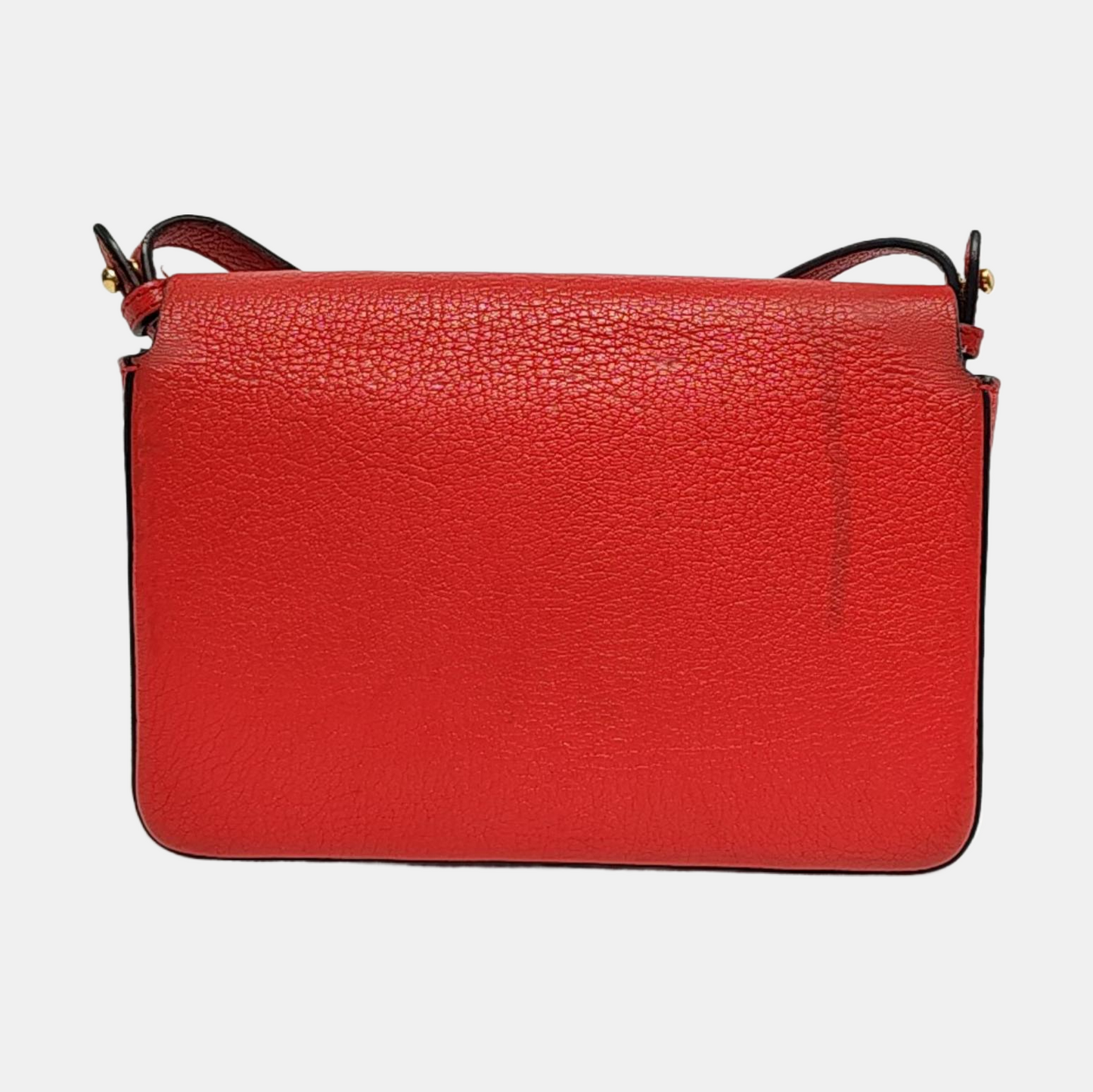 BURBERRY Square Stone Orange Red Cowhide Single Shoulder Bag, Crossbody Golden hardware Removable shoulder strap-(SKU)-959196582