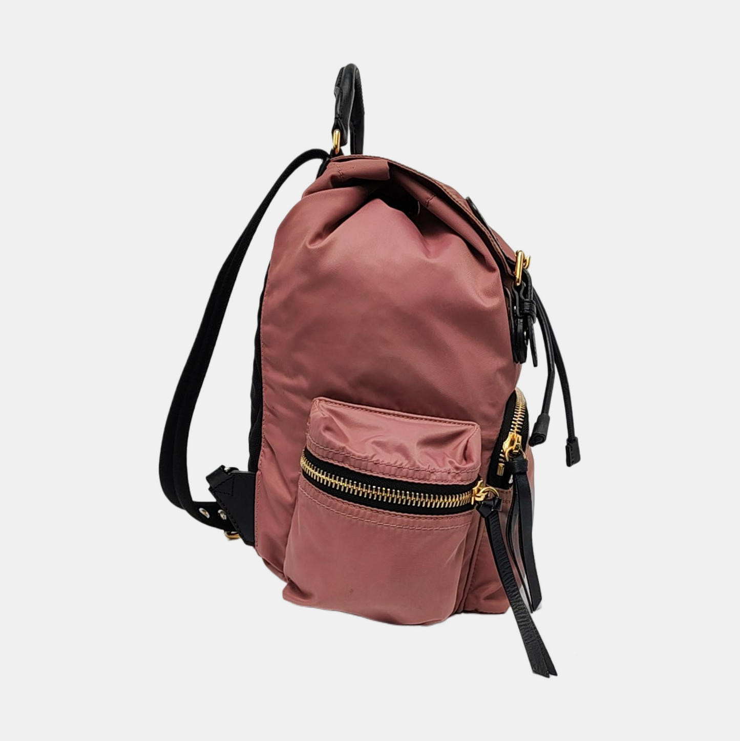 BURBERRY The Rucksack Medium size Beige Nylon Backpack Tote Bag Golden hardware-(SKU)-954221231