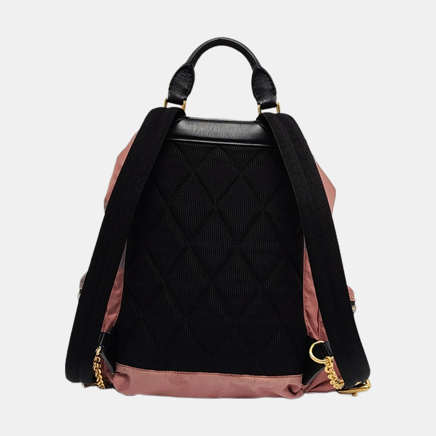 BURBERRY The Rucksack Medium size Beige Nylon Backpack Tote Bag Golden hardware-(SKU)-954221231