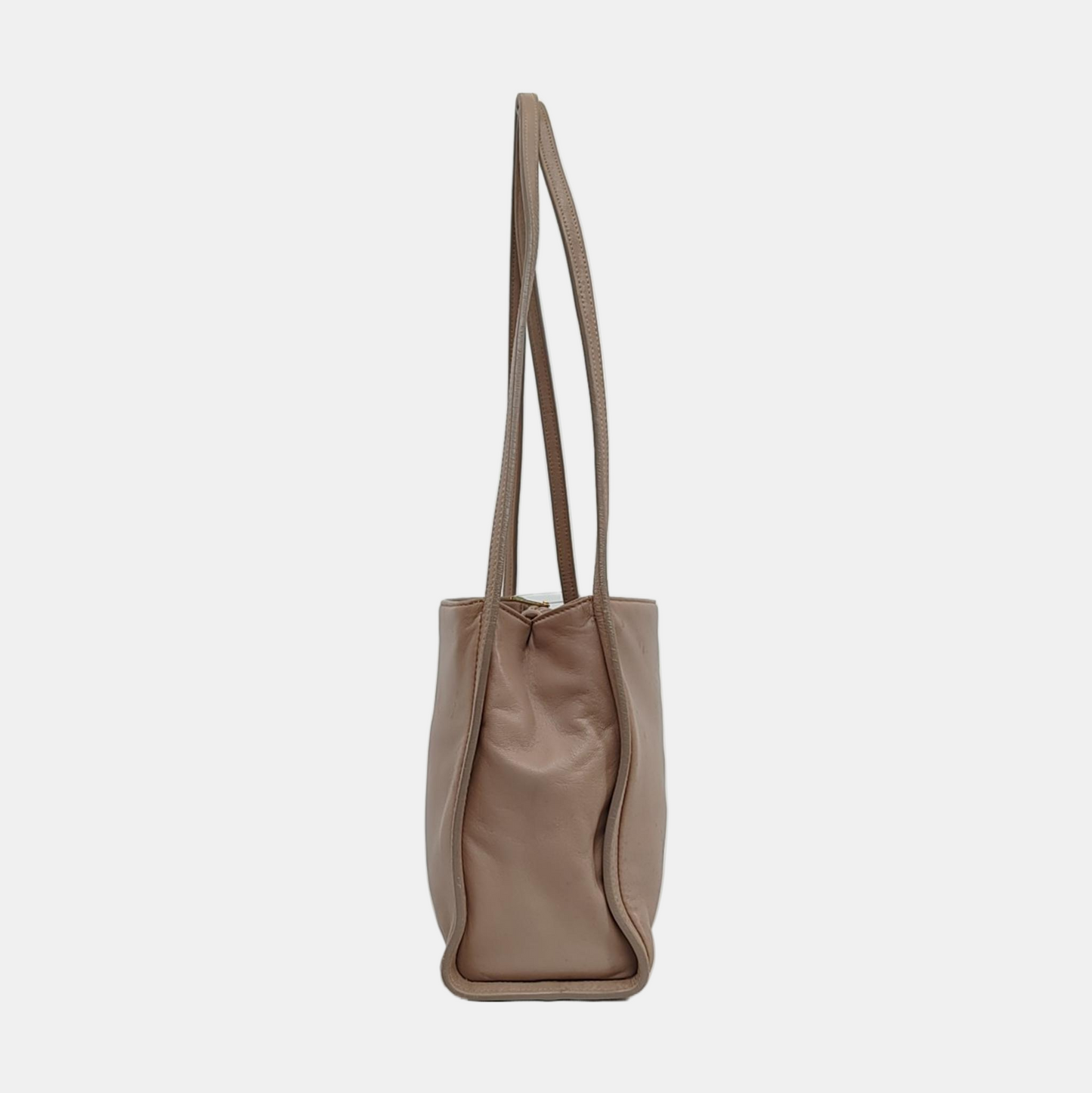 LOEWE Khaki Leather Single Shoulder Bag Tote Bag Golden hardware-(SKU)-958988602