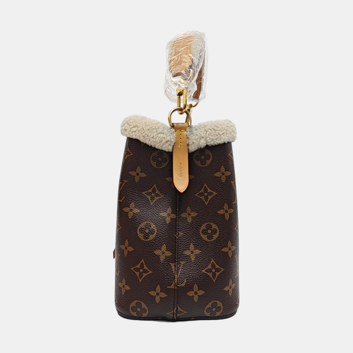 LOUIS VUITTON NÉONOÉ BB Brown Coated Canvas Monogram Bucket Bag Shoulder Bag with 2 Removable Straps Gold Hardware Complete Accessories-(SKU)-959040977