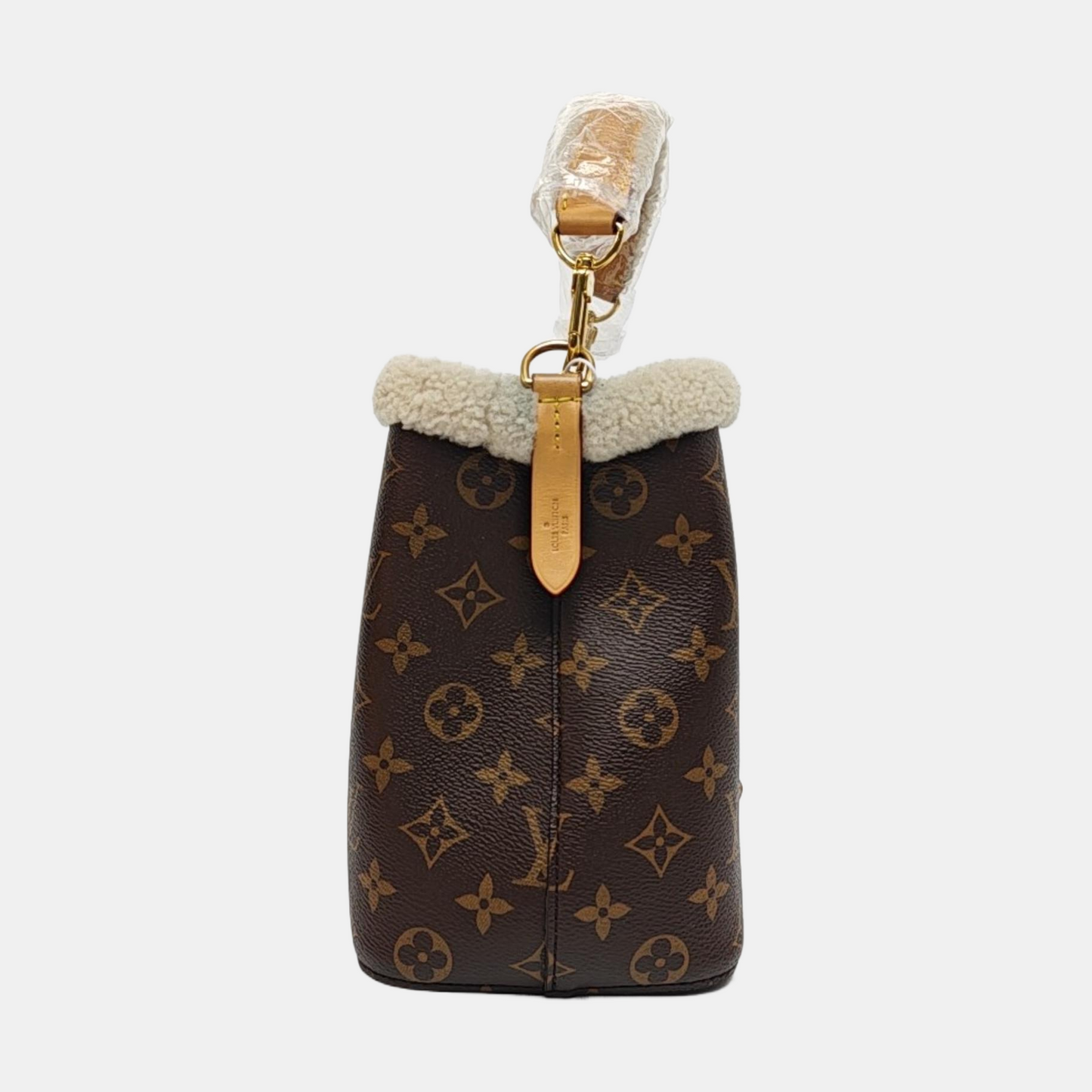 LOUIS VUITTON NÉONOÉ BB Brown Coated Canvas Monogram Bucket Bag Shoulder Bag with 2 Removable Straps Gold Hardware Complete Accessories-(SKU)-959040977