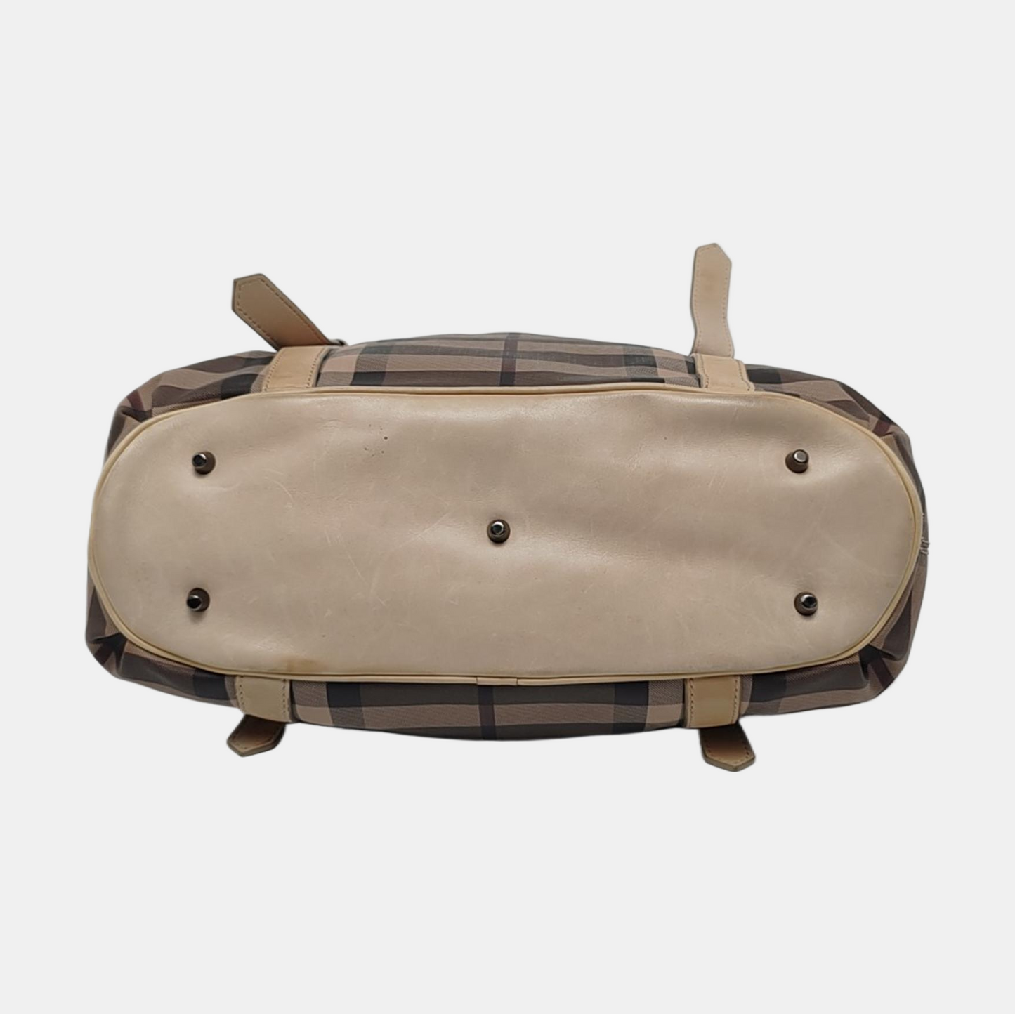 BURBERRY Tote bag Grey Coated Canvas Military Horse Pattern Shoulder Bag Ruthenium color hardware shoulder straps-(SKU)-958927473