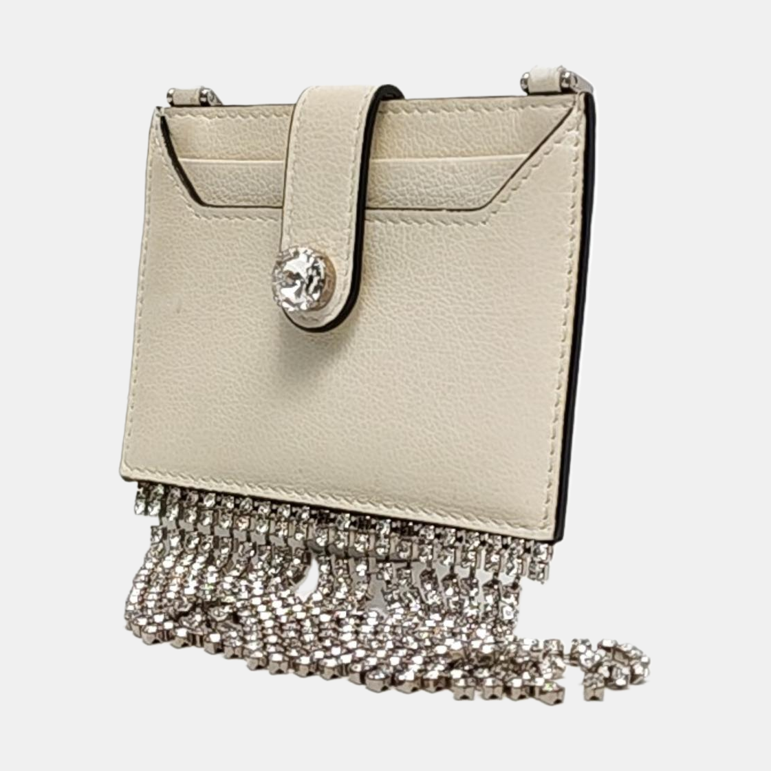 Miu Miu Fringed White Cowhide Fringe Wallet-(SKU)-959067472