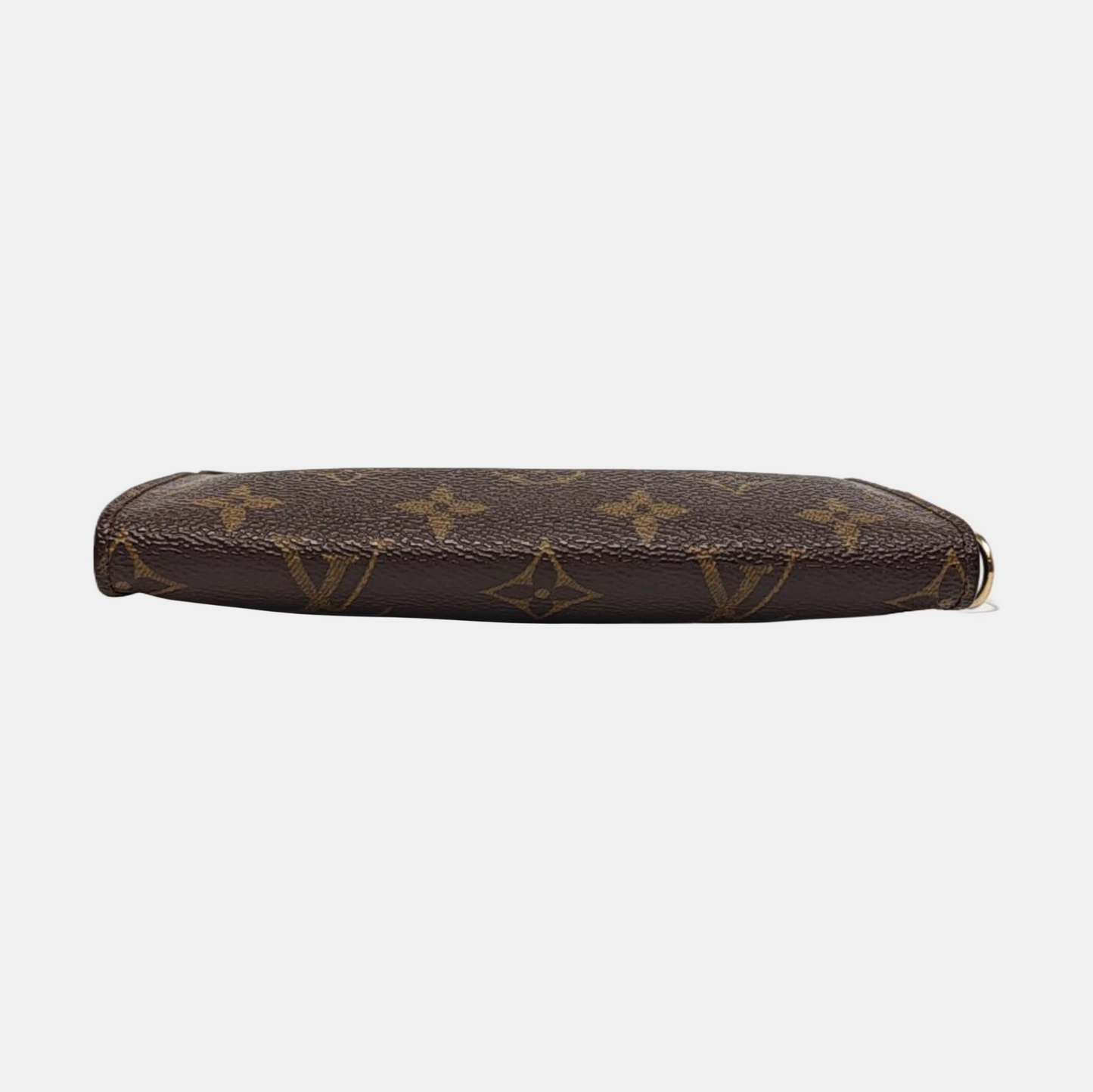 LOUIS VUITTON VOYAGE Brown Coated Canvas Monogram Cosmetic Bag Clutch Golden hardware-(SKU)-959441857