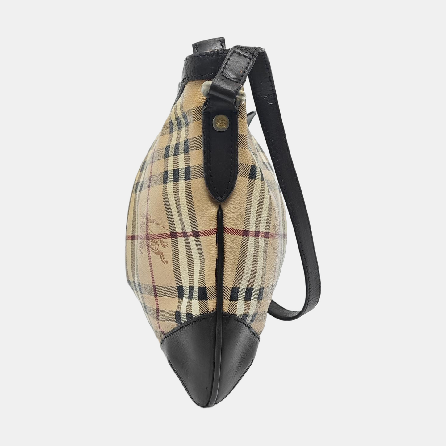 BURBERRY Khaki Coated Canvas Single Shoulder Bag Crossbody Golden hardware-(SKU)-959178497
