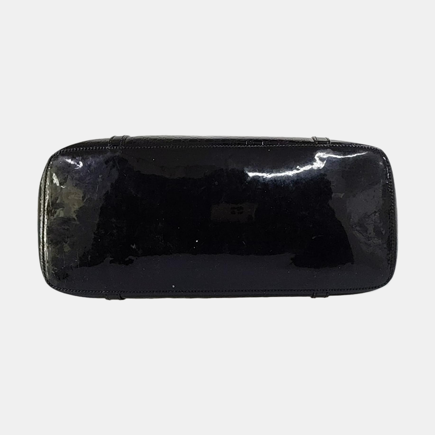 GUCCI Microguccissima Black Patent Leather Monogram Embossed Single Shoulder Bag Handbag Golden hardware-(SKU)-958985307