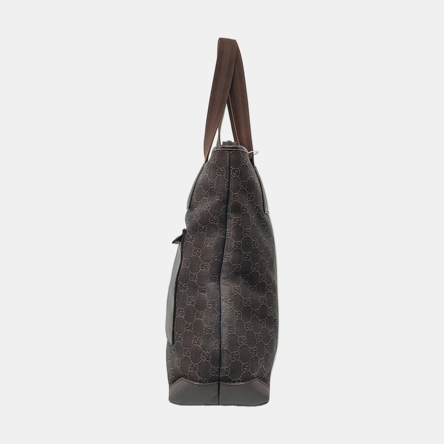 GUCCI Tote bag Brown Canvas Monogrammed Single Shoulder Bag Golden hardware-(SKU)-958908868