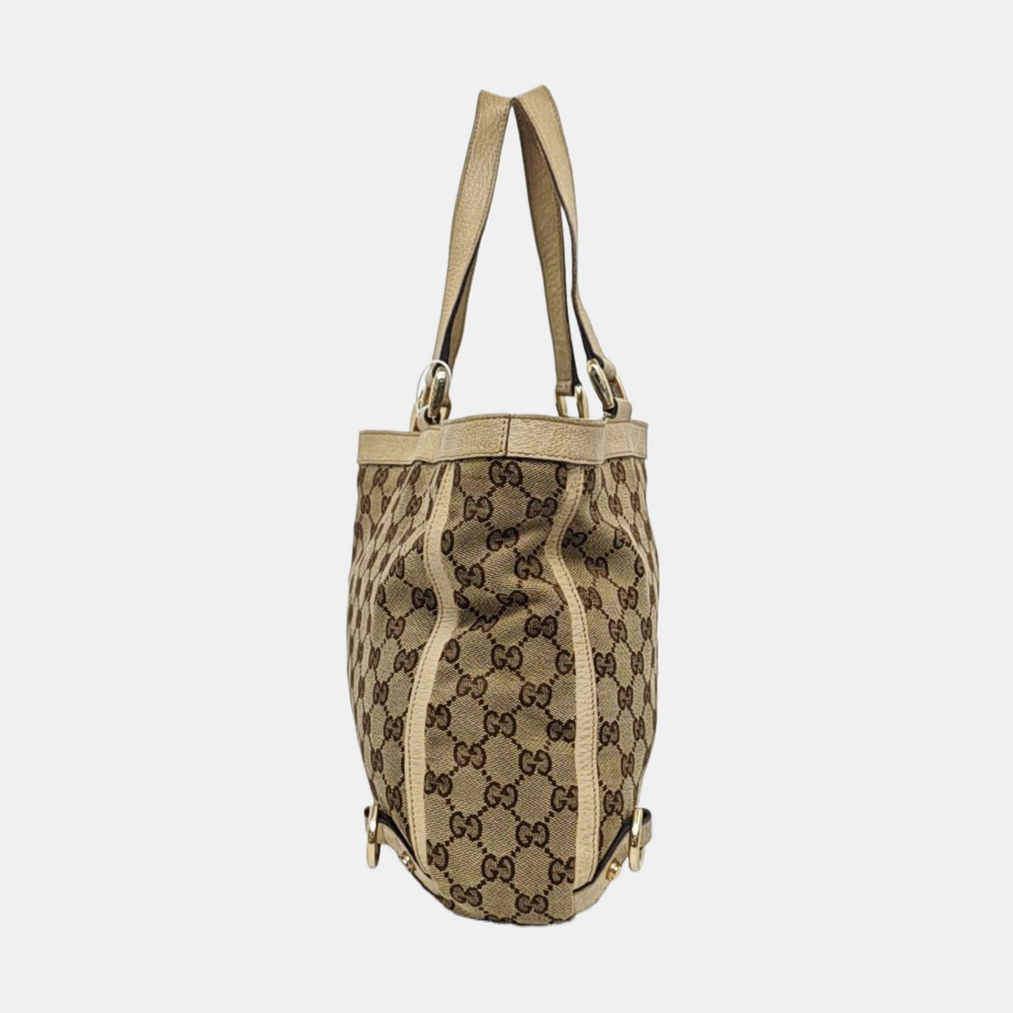 GUCCI Abbey Brown Canvas Monogram Handbag Single Shoulder Bag-(SKU)-959105616