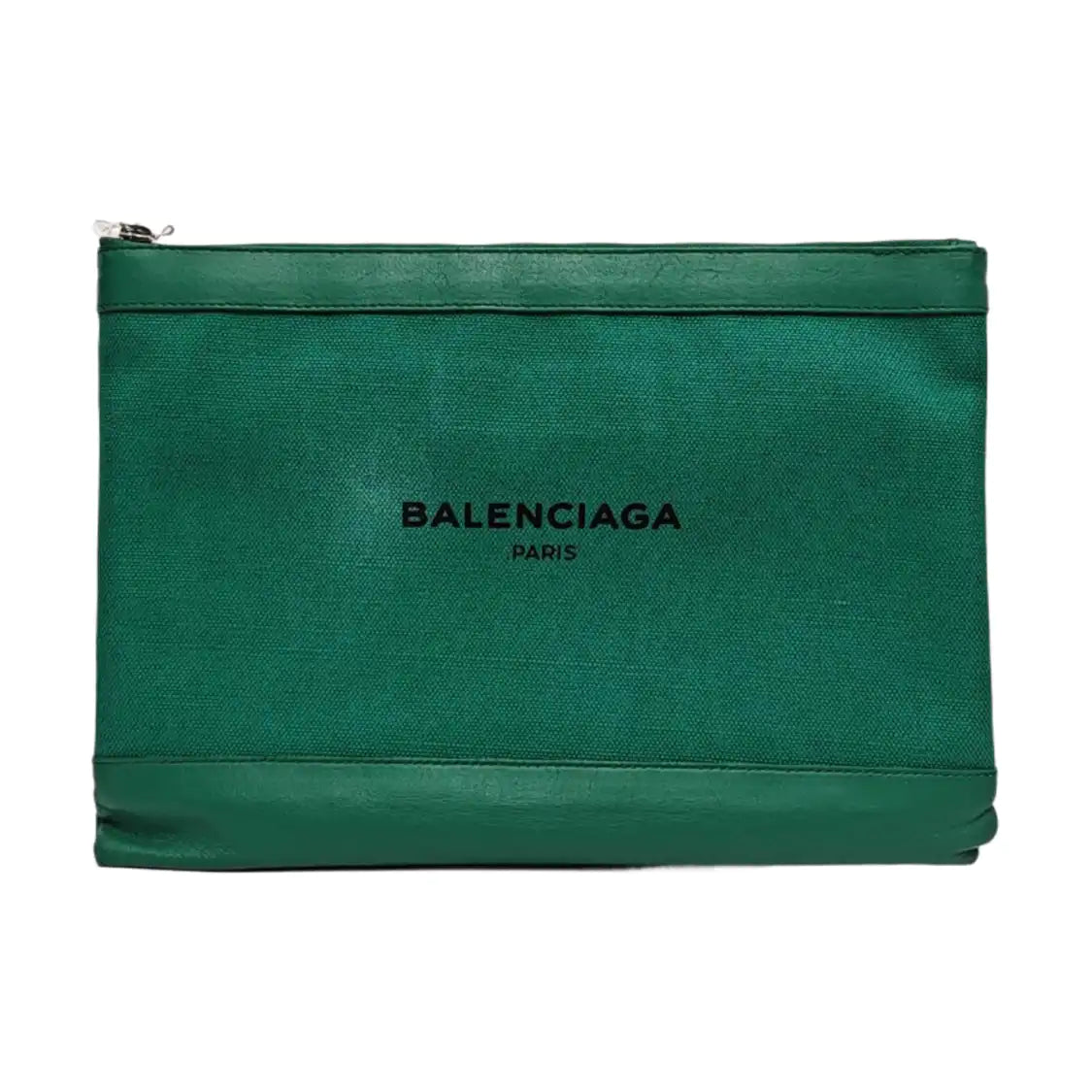 BALENCIAGA Clip Medium size Green Fabric Handbag-(SKU)-959304793