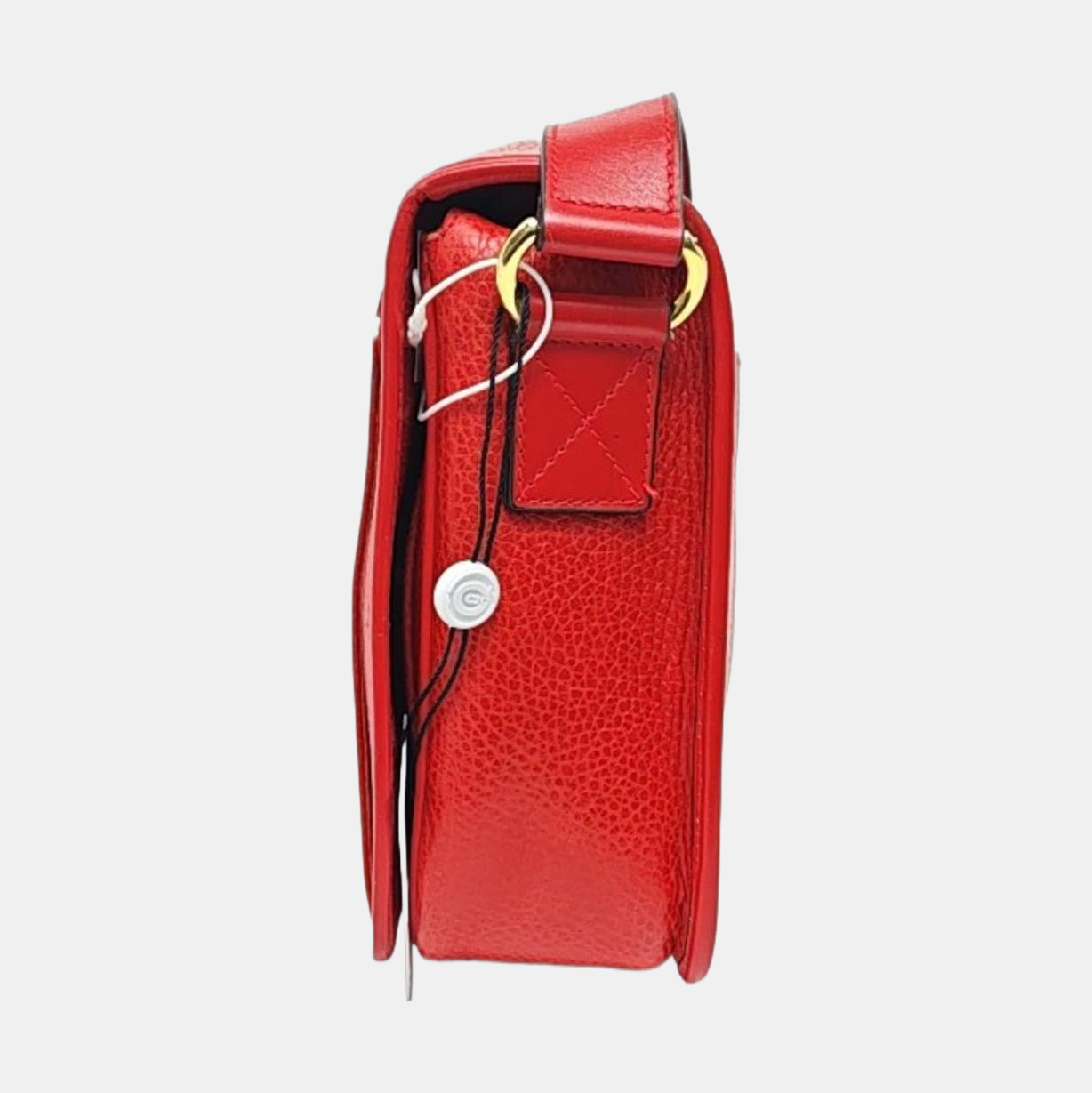 CELINE Red Leather Crossbody Bag Golden hardware-(SKU)-959494313