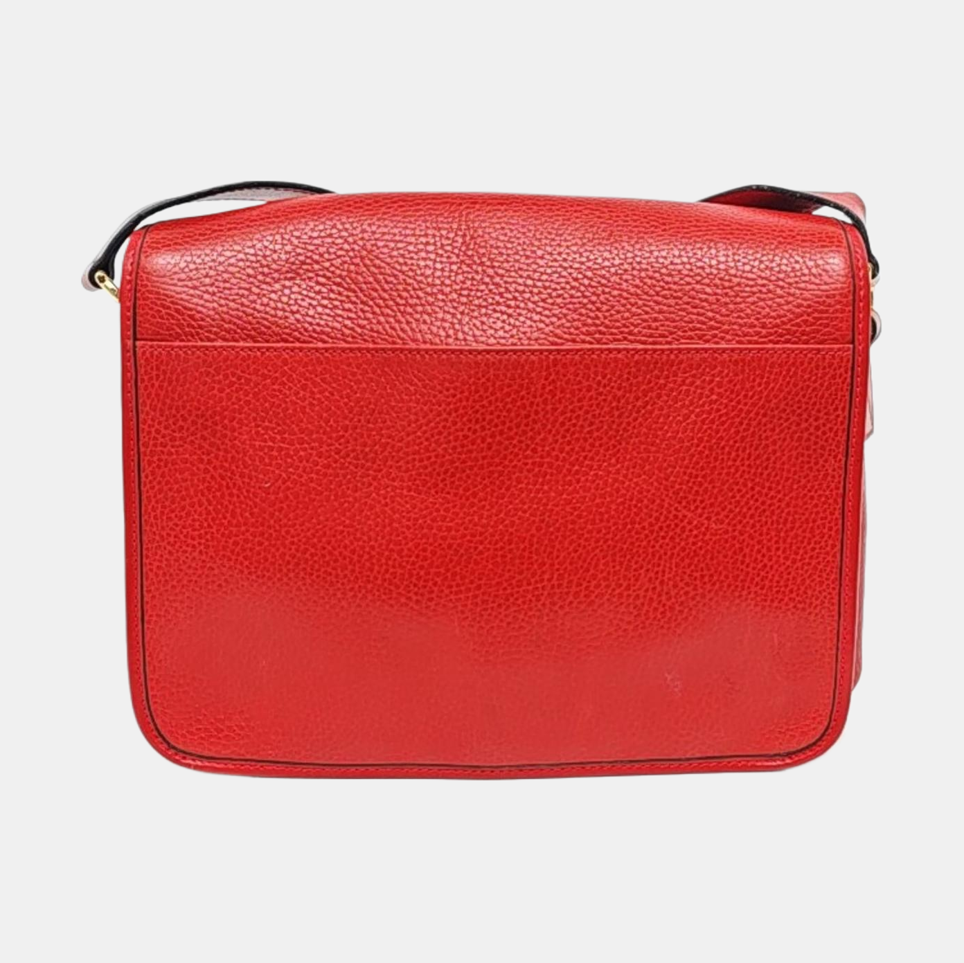 CELINE Red Leather Crossbody Bag Golden hardware-(SKU)-959494313