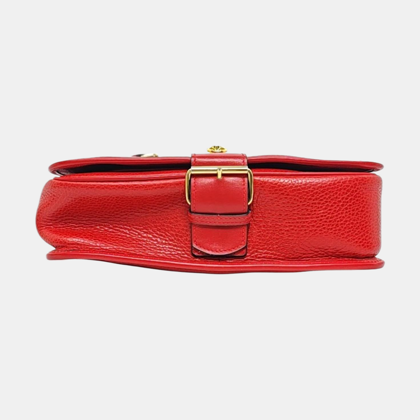 CELINE Red Leather Crossbody Bag Golden hardware-(SKU)-959494313