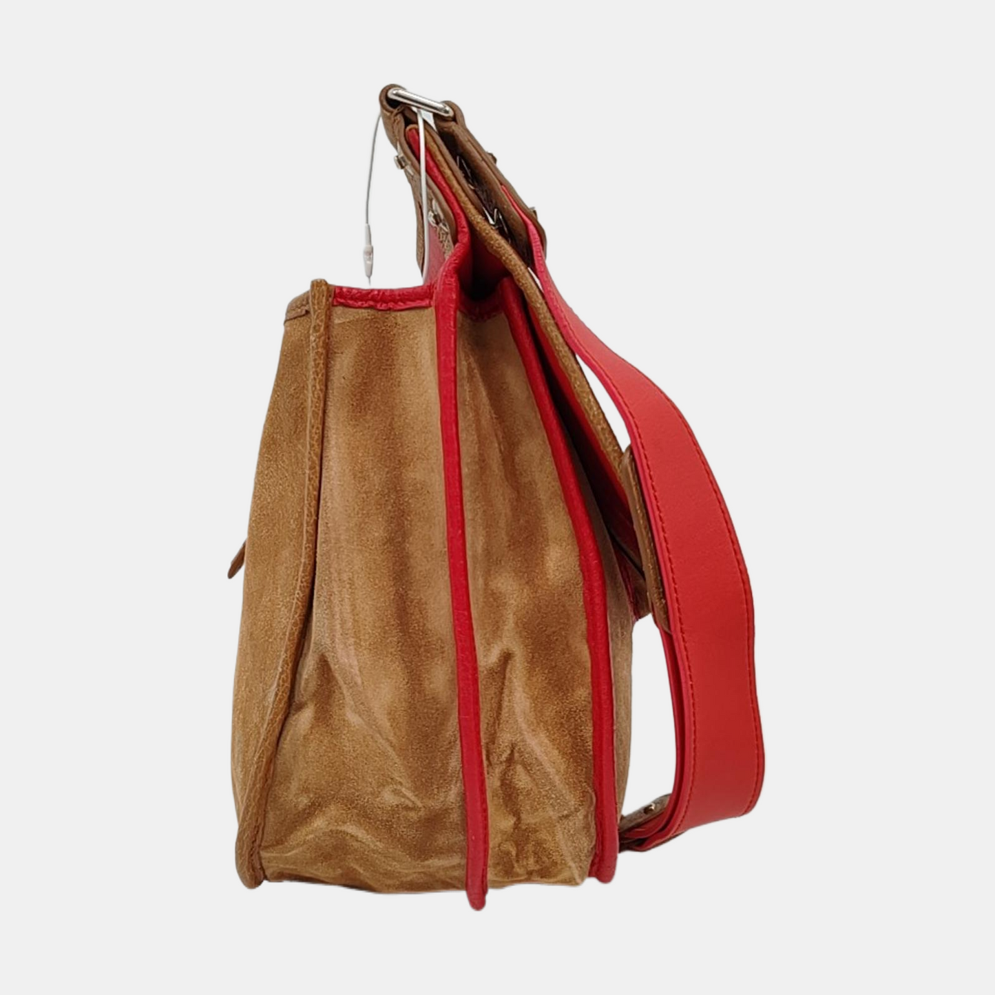 BALENCIAGA Le Cagole Brown Suede Crossbody Single Shoulder Bag Golden hardware-(SKU)-959493893