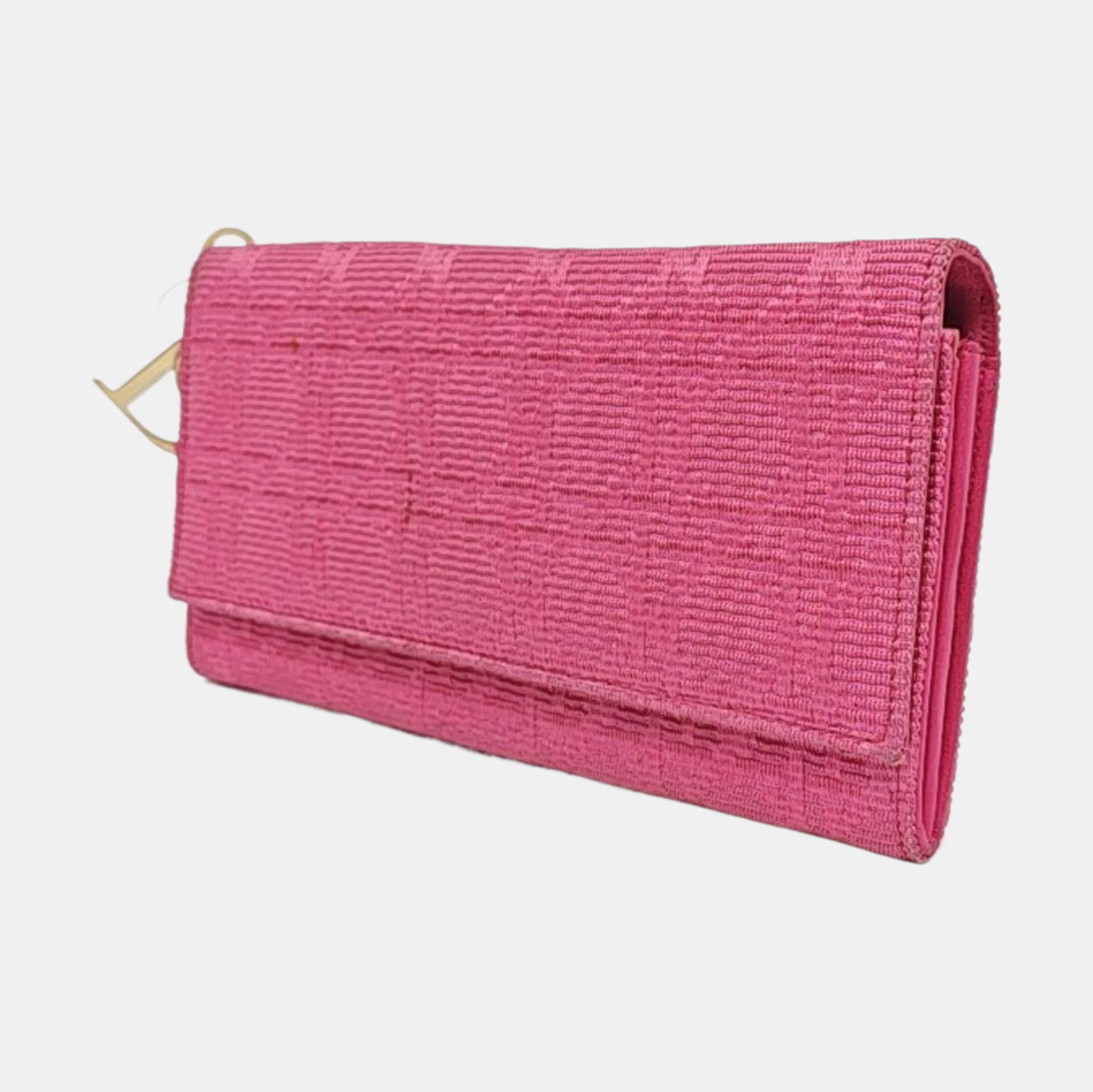 DIOR Fuchsia Fabric Wallet Golden hardware-(SKU)-959328044
