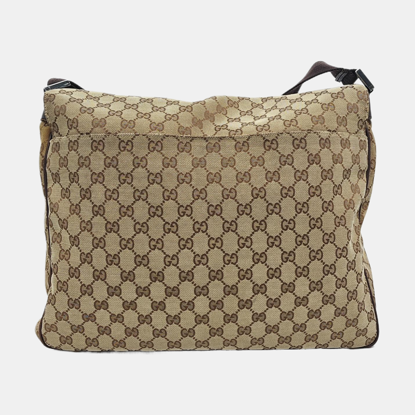 GUCCI Khaki Canvas Monogram Jacquard Crossbody Shoulder Bag Silver Hardware-(SKU)-959372899