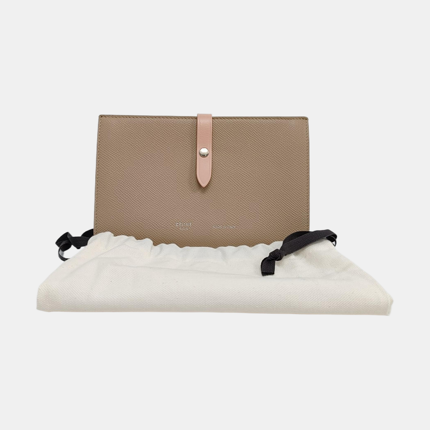 CELINE Khaki Cowhide Handbag Silver Hardware-(SKU)-959474539