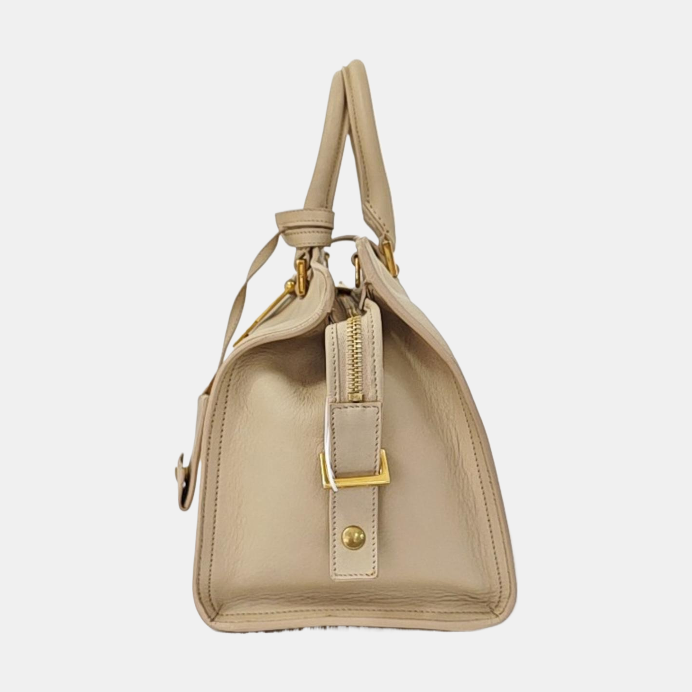 YSL CHYC Y LIGNE Small size Beige Cowhide Crossbody Bag Single Shoulder Bag Handbag Golden hardware Removable shoulder strap-(SKU)-958923835