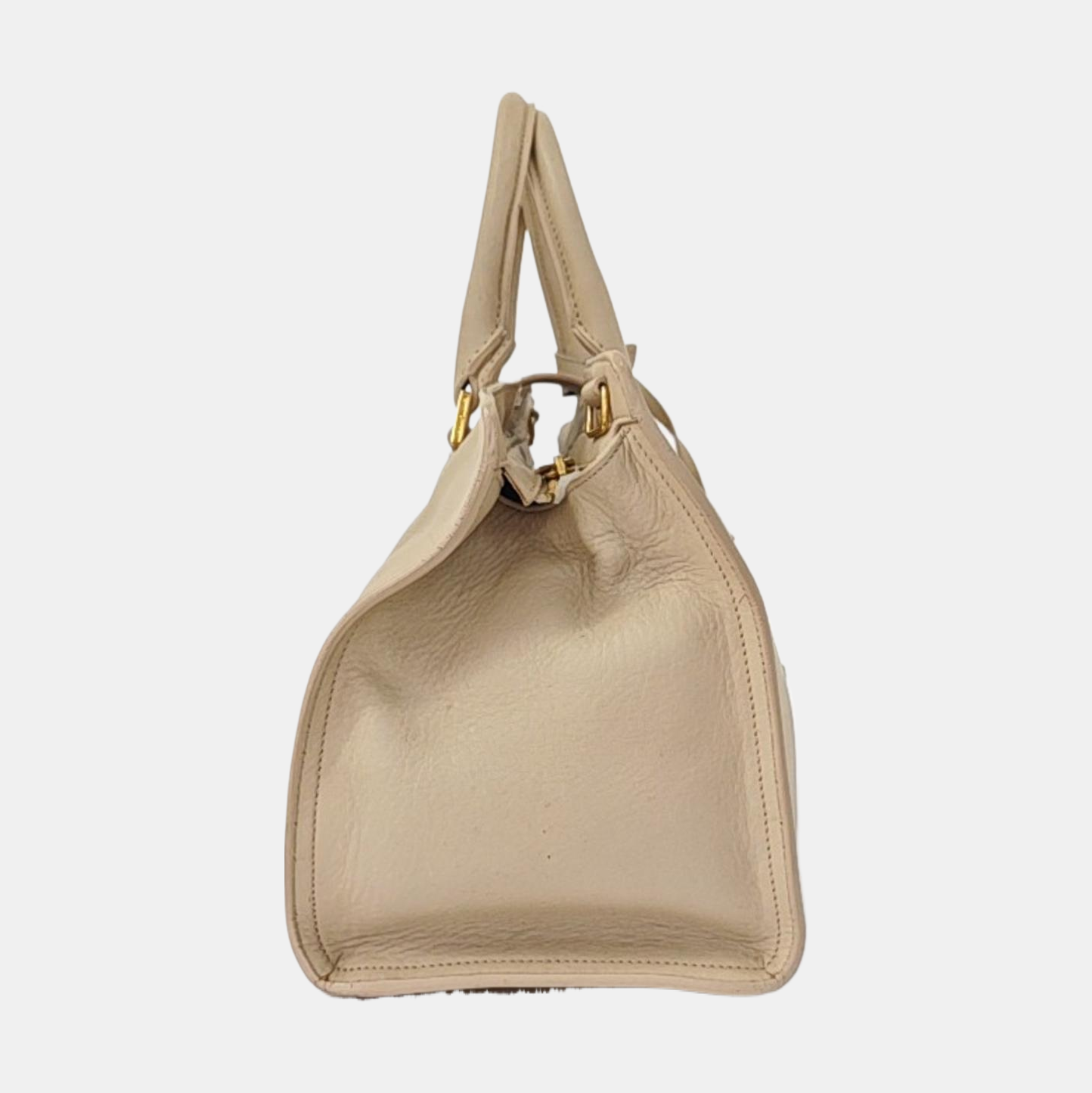 YSL CHYC Y LIGNE Small size Beige Cowhide Crossbody Bag Single Shoulder Bag Handbag Golden hardware Removable shoulder strap-(SKU)-958923835