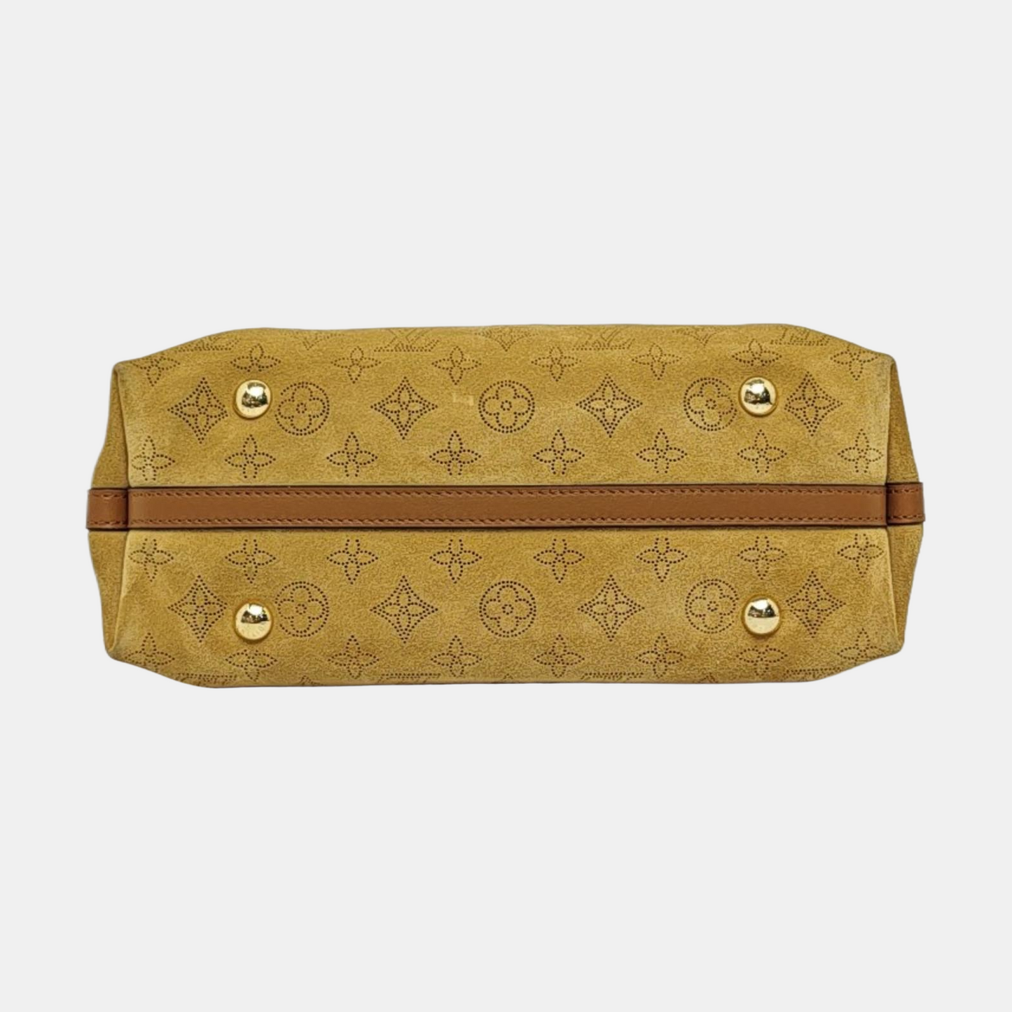 LOUIS VUITTON CARRYALL Small Khaki Suede Coated Canvas Monogram Single Shoulder Bag Tote Bag Golden Hardware Removable Shoulder Strap Accessories Included-(SKU)-959452825