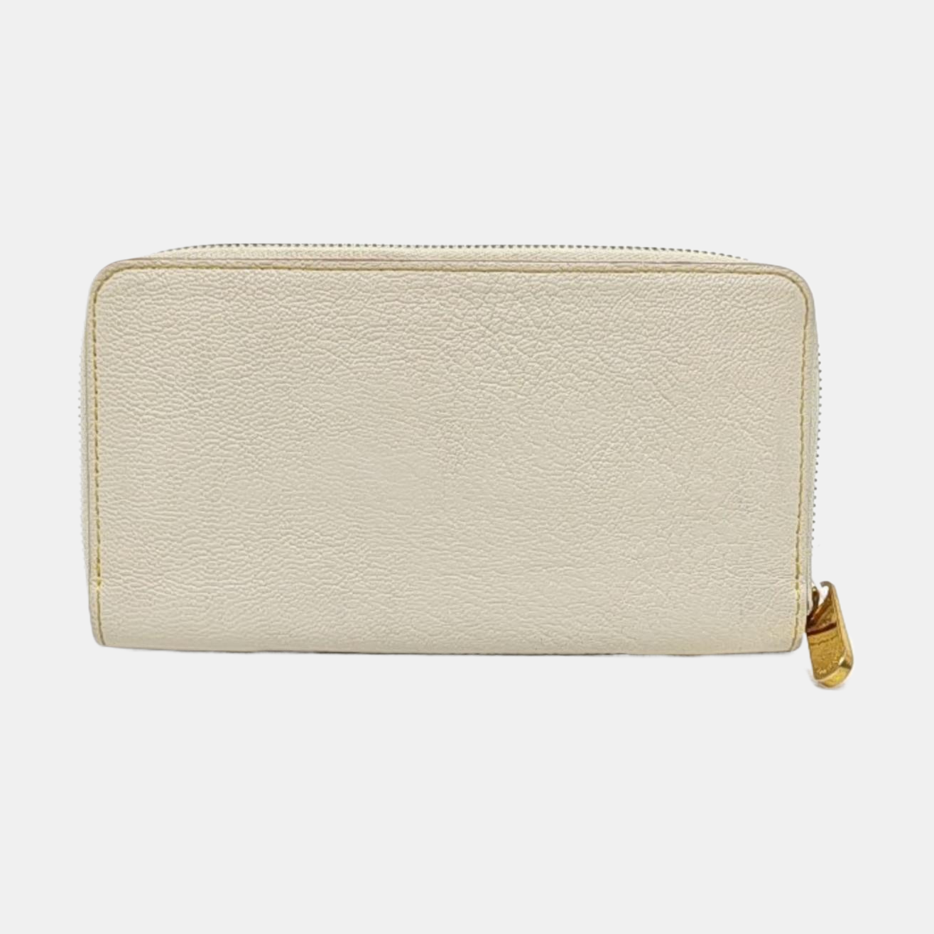 LOUIS VUITTON White Cowhide Stud Wallet Golden hardware-(SKU)-959603399