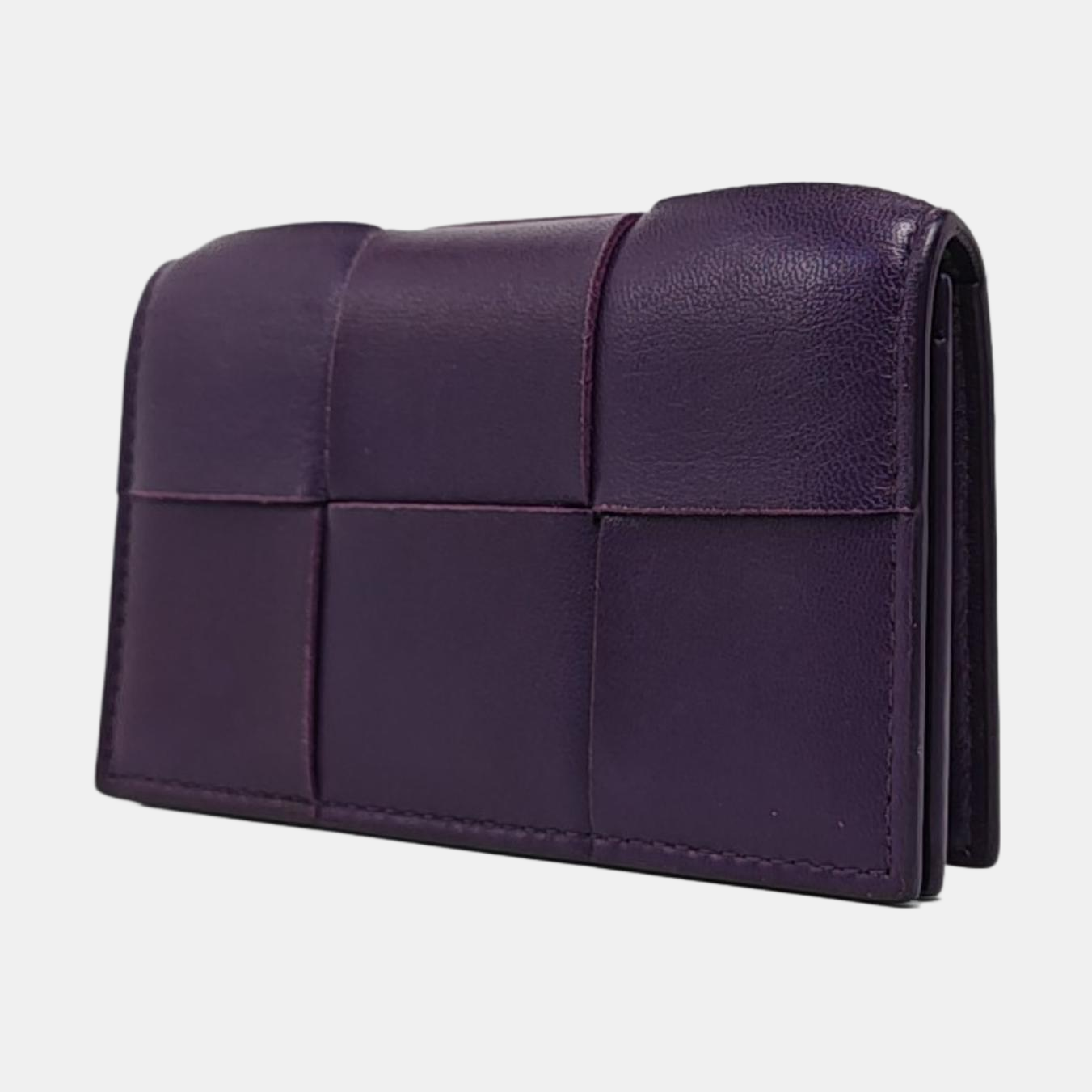 BOTTEGA VENETA Purple Cowhide Wallet-(SKU)-958679200